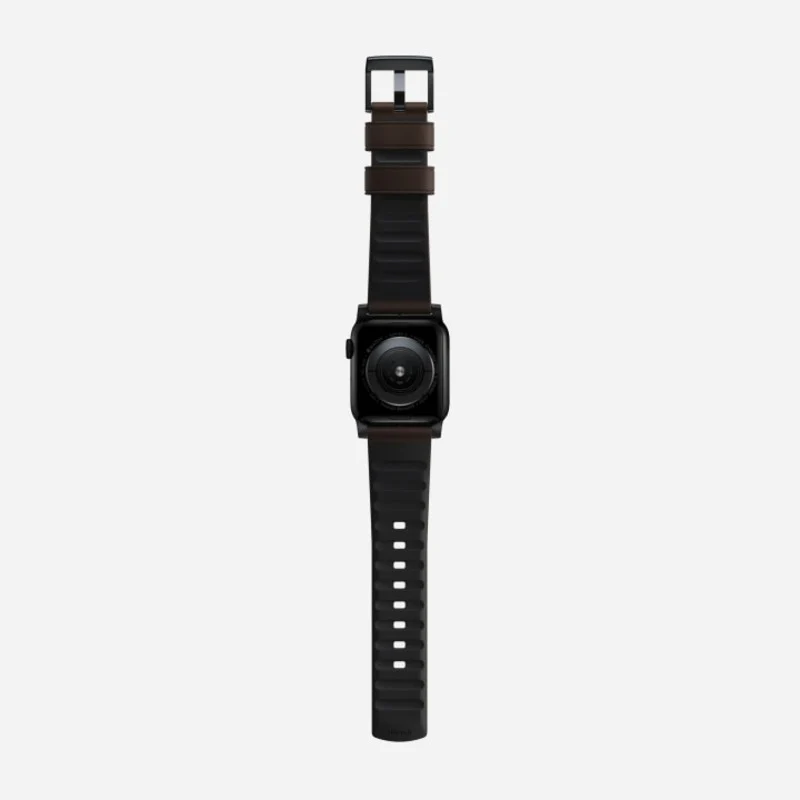 Nomad Active Band Pro 41mm Black Hardware Leather Bracelet - Classic Brown - Image 8