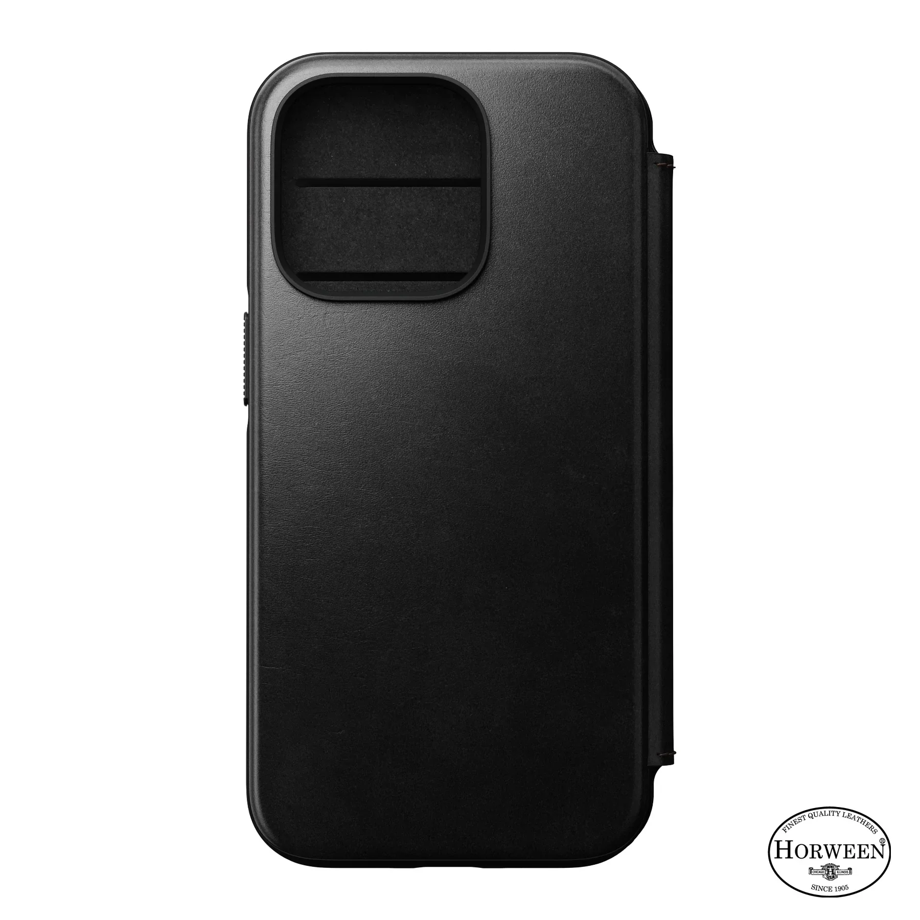 Nomad Modern Horween Leather Folio Case iPhone 14 Pro - Black - Image 5