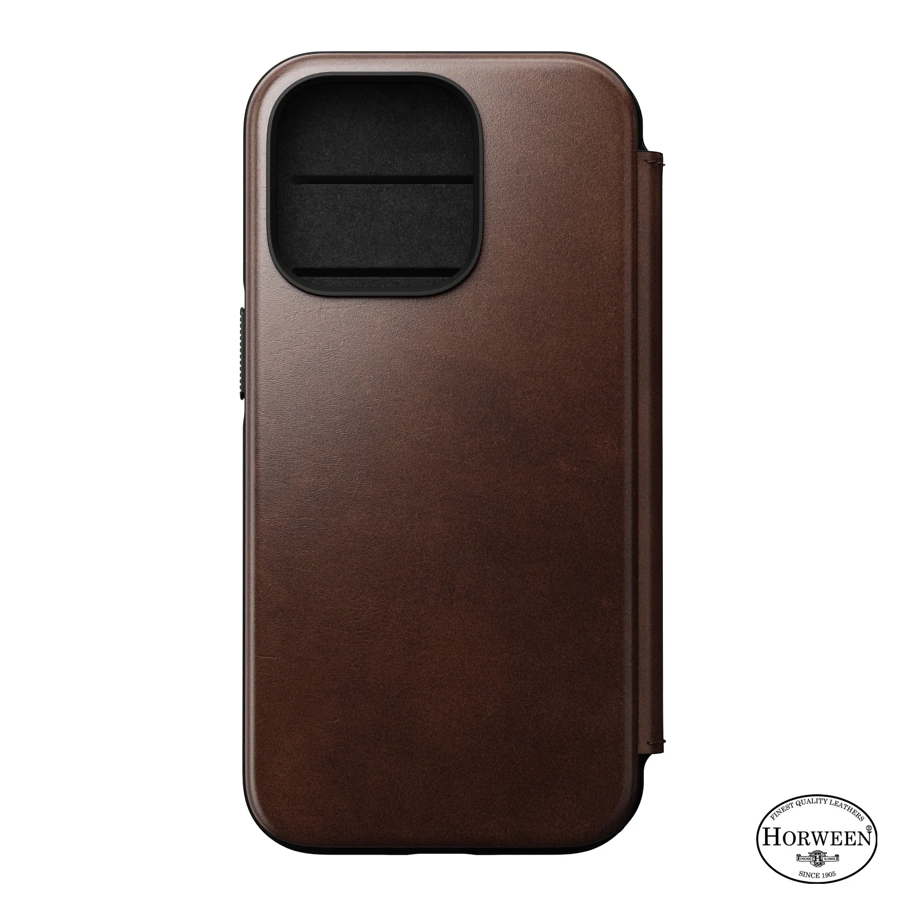 Nomad Modern Horween Leather Folio Case iPhone 14 Pro Max - Brown - Image 4