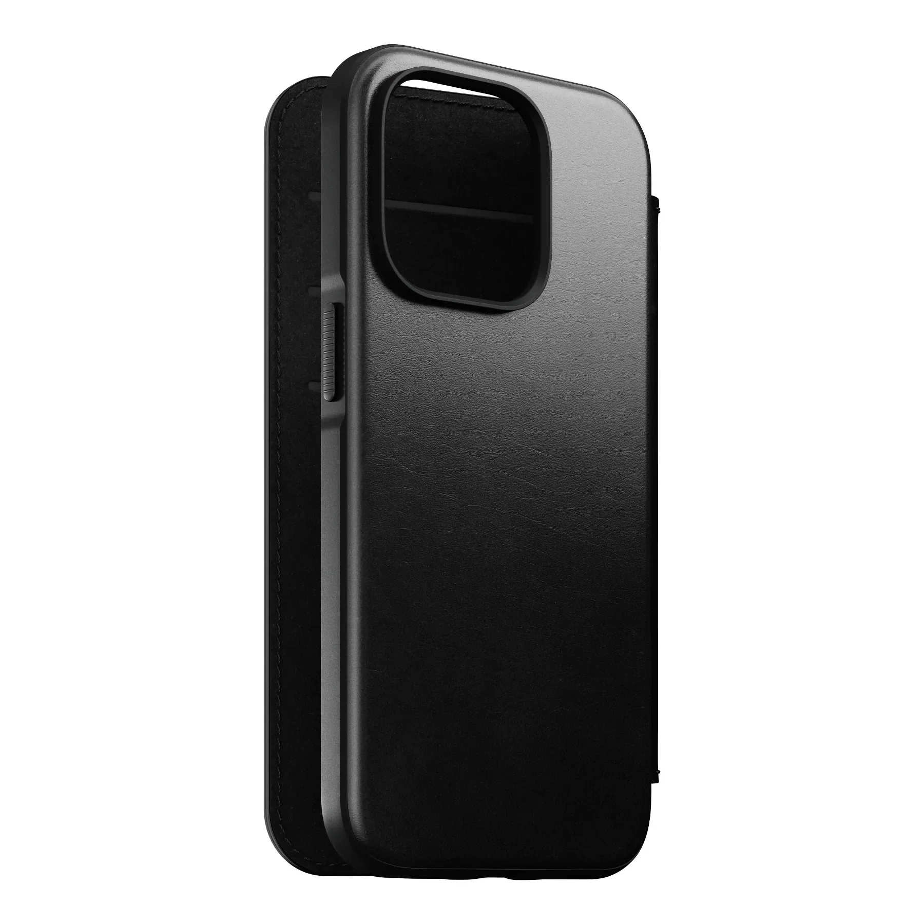 Nomad Modern Horween Leather Folio Case iPhone 15 Pro - Black - Image 4