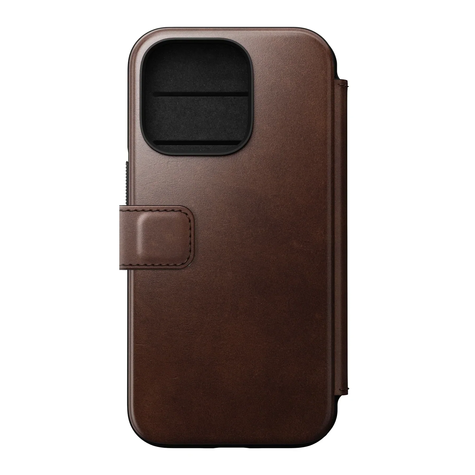Nomad Modern Horween Leather Folio Case iPhone 15 Pro - Brown - Image 2