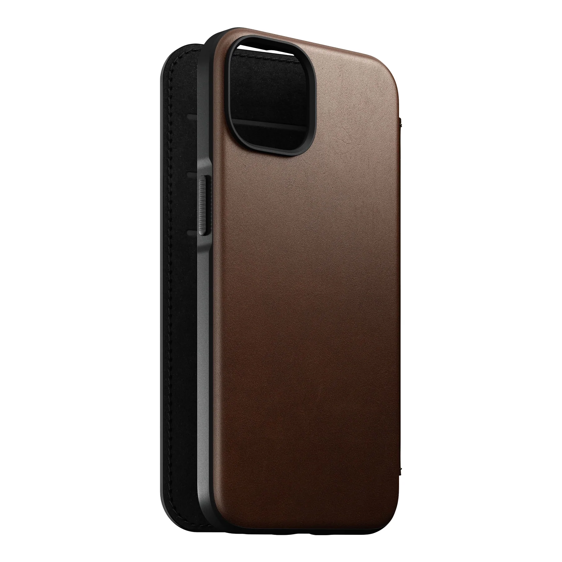 Nomad Modern Leather Folio Case iPhone 14 Plus - Brown - Image 3