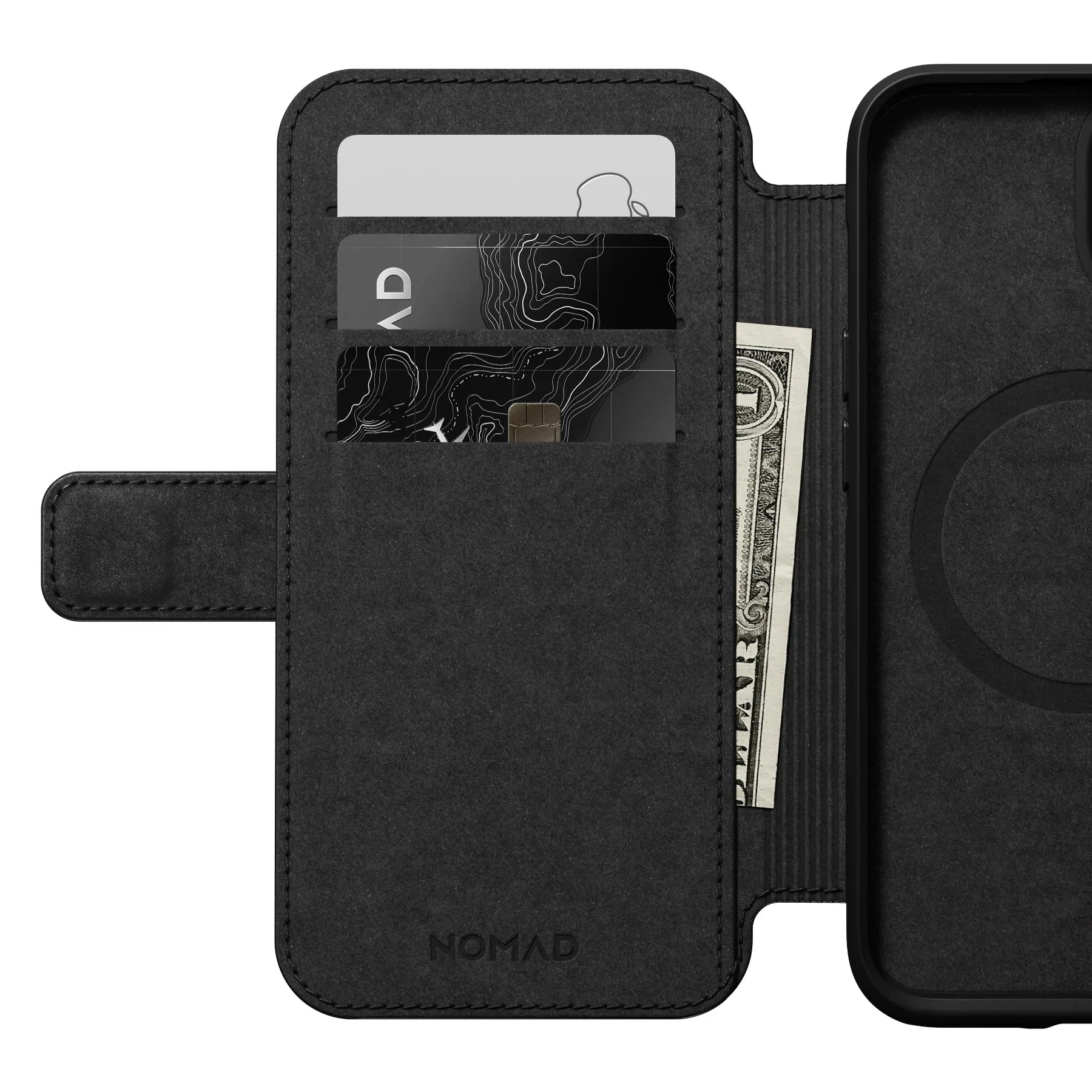 Nomad Modern Leather Folio Case iPhone 14 Pro - Black - Image 3
