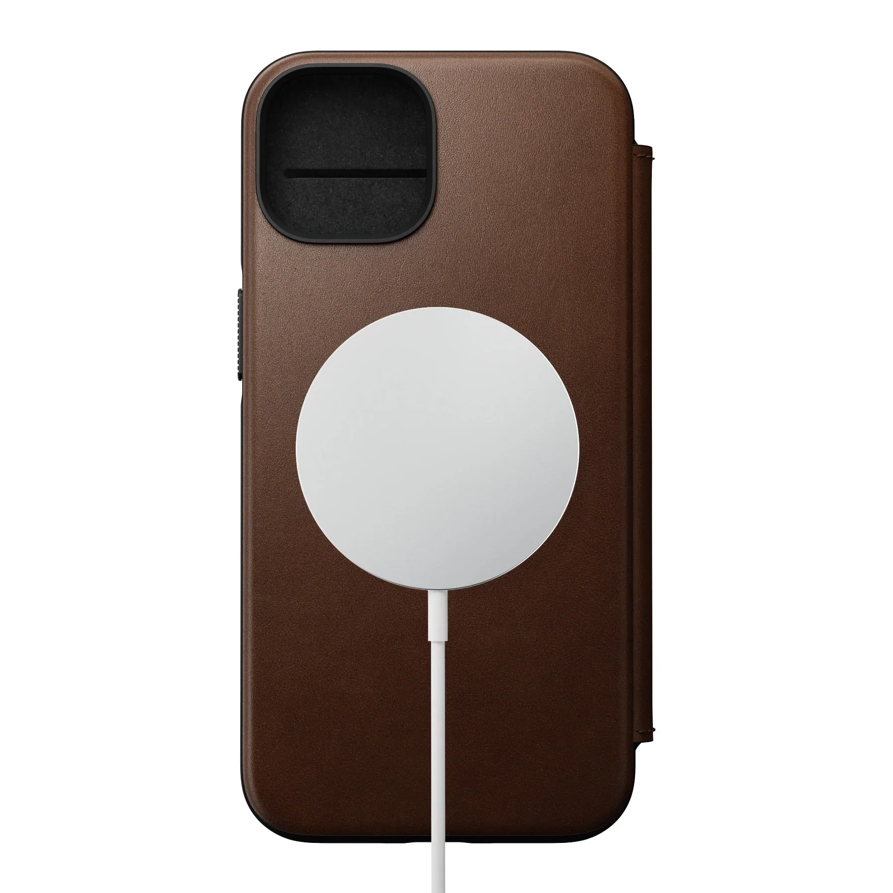 Nomad Modern Leather Folio Case iPhone 14 Pro Max - Brown - Image 4