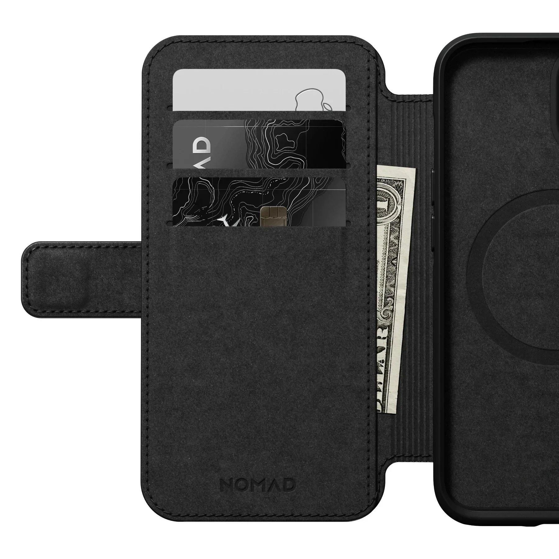 Nomad Modern Leather Folio Case iPhone 15 Pro Max - Black - Image 3