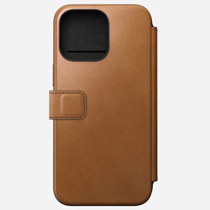 Nomad Modern Leather Folio Case iPhone 15 Pro Max -English Tan - Image 3