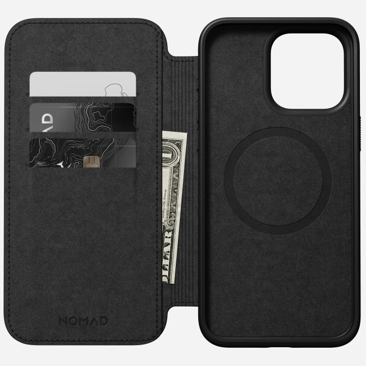 Nomad Modern Leather Folio Case iPhone 15 Pro Max -English Tan - Image 4