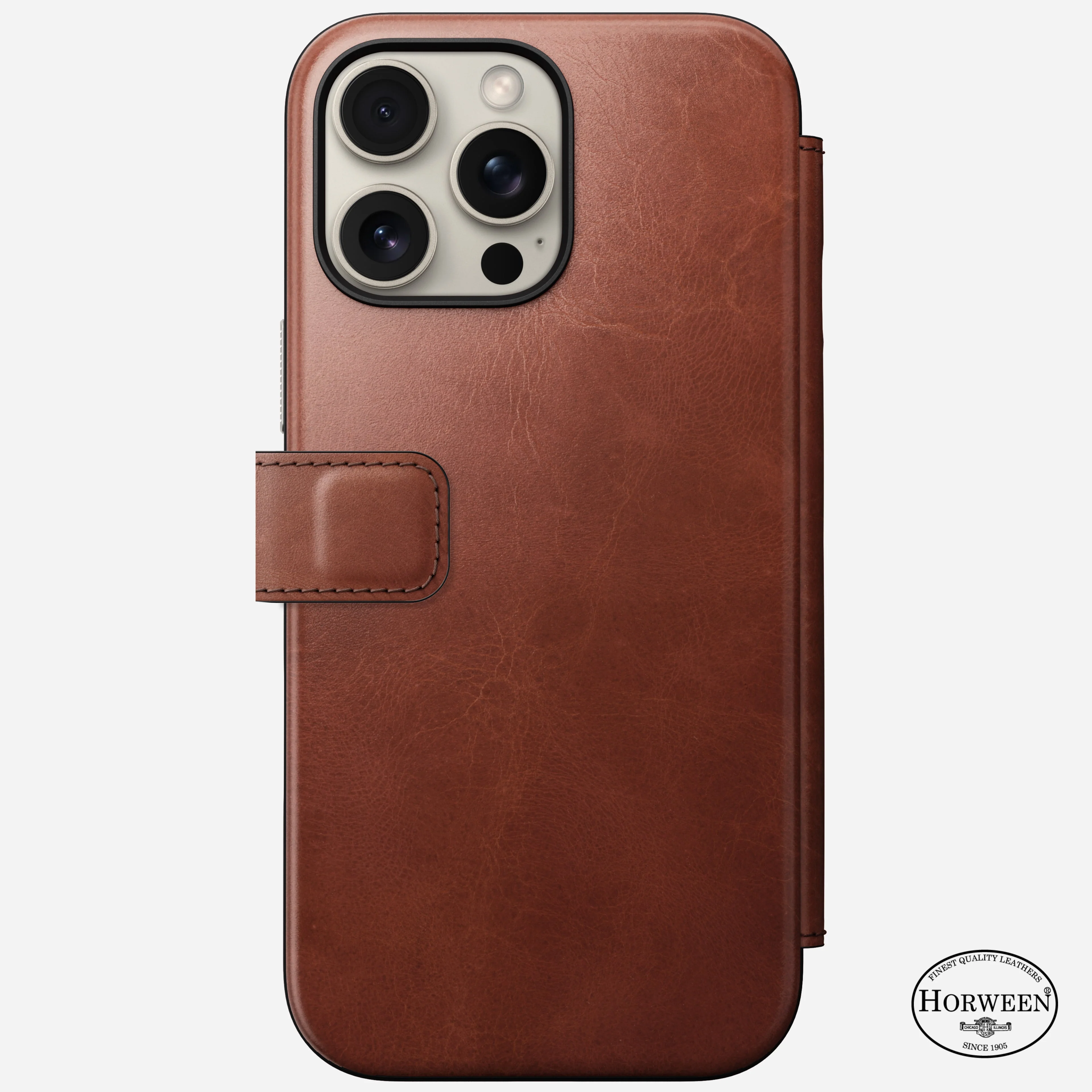 Nomad Horween Leather FOLIO Case for iPhone 16 Pro - Olde Dublin Limited Ed - Image 6