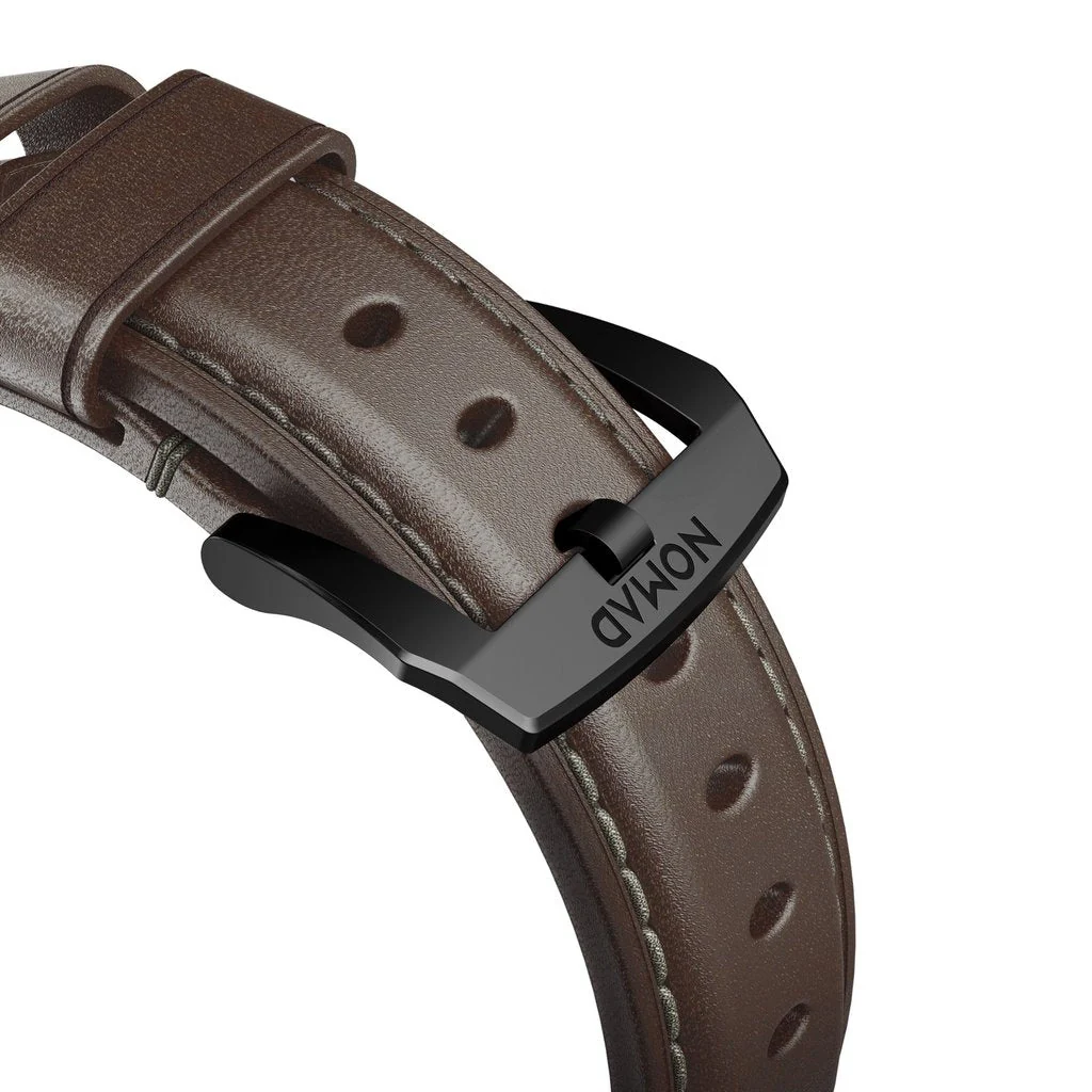 Nomad Horween Leather Traditional Strap For Apple Watch 42 / 44 / 45 / 46 / 49mm- BROWN - Image 6