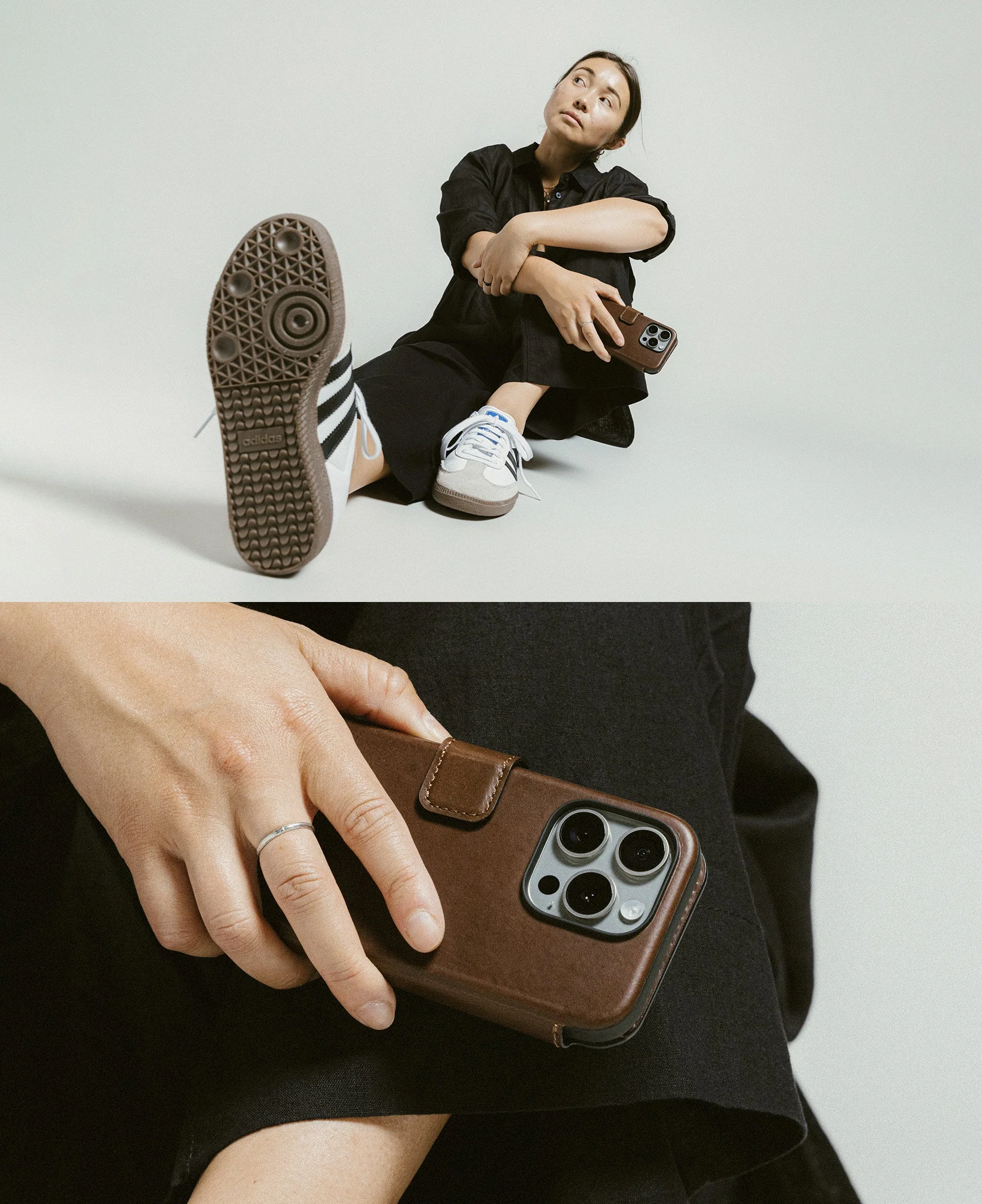 Nomad Horween Premium Leather Folio Case iPhone 16 Pro Max 6.9 - Brown - Image 10