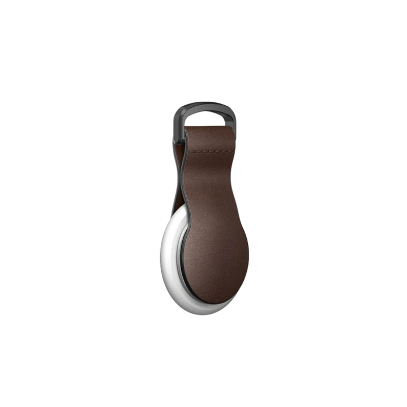 Nomad Leather Loop AirTag and Keychain with Horween Leather - Rustic Brown - Image 3