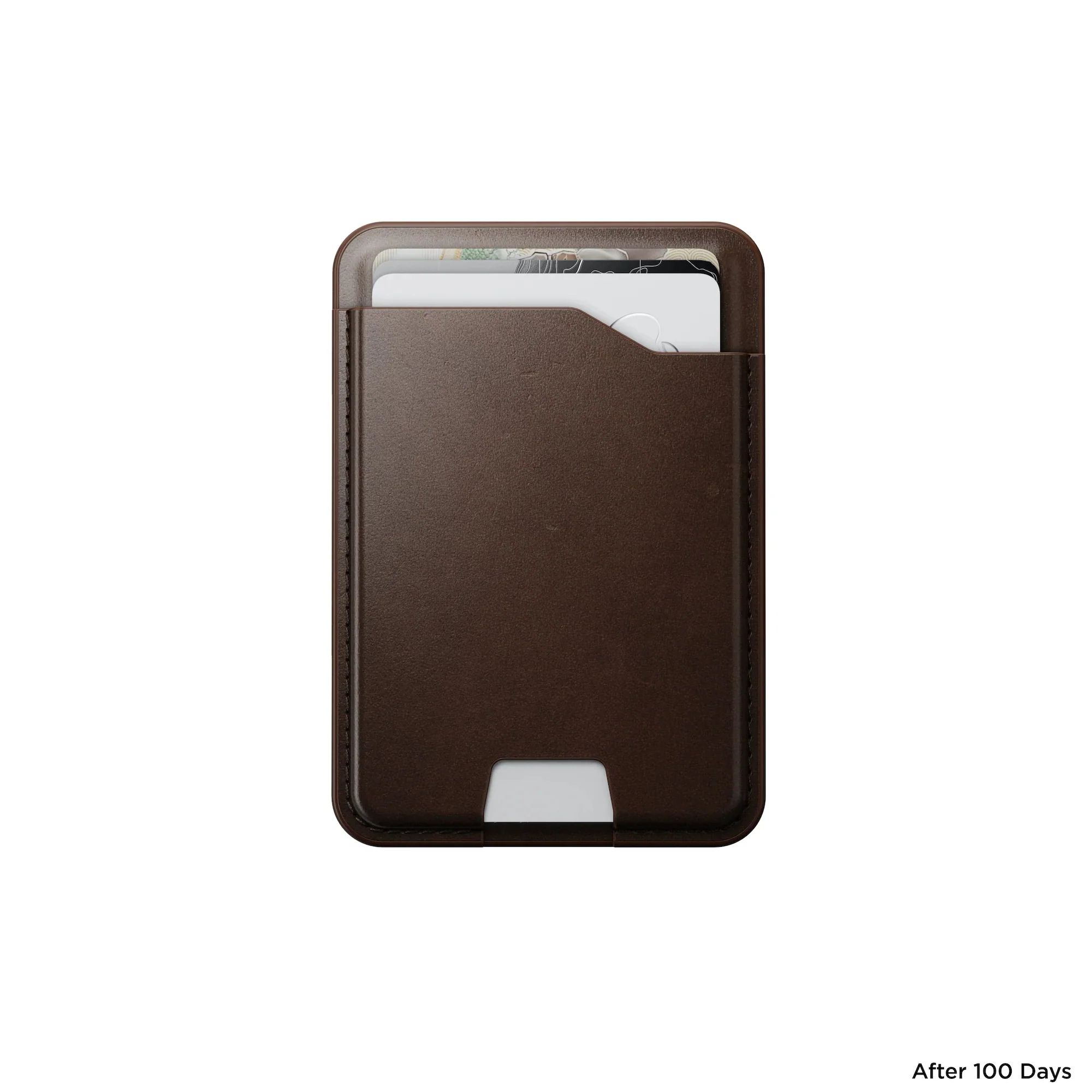 Nomad Leather Magsafe Wallet with Find My Tracking - Brown - Image 4