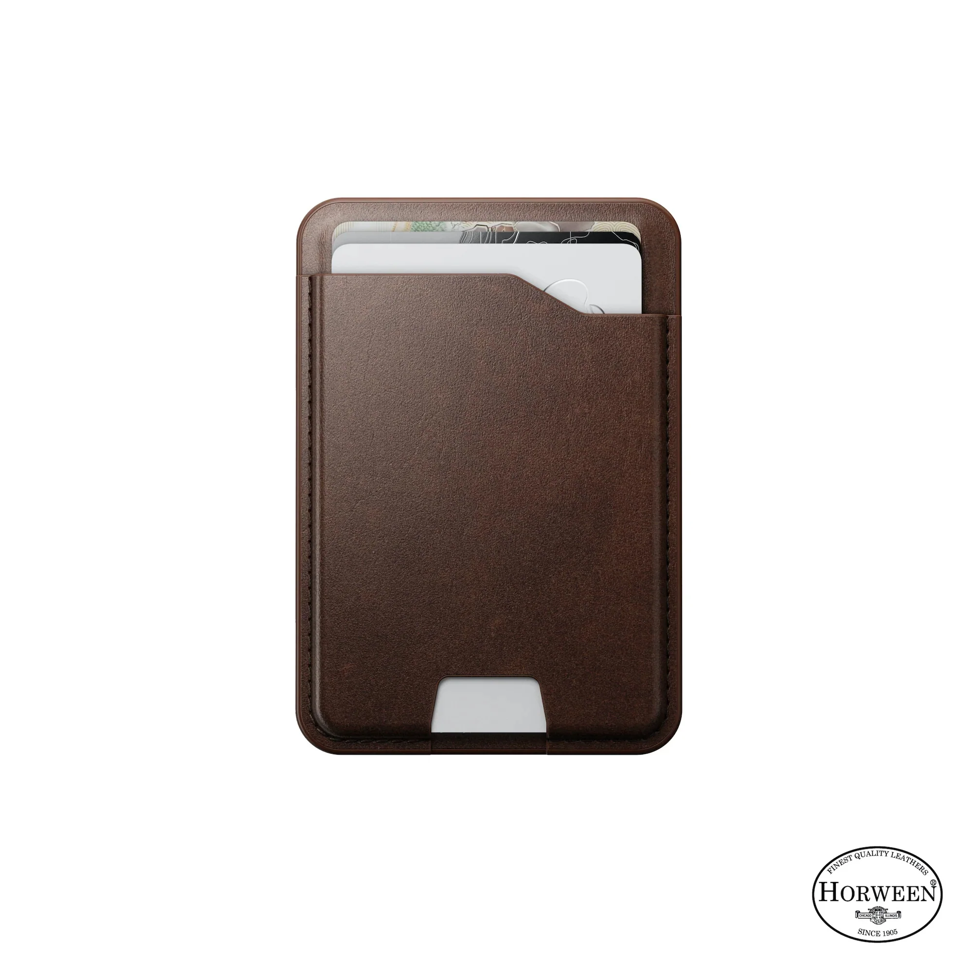 Nomad Leather Magsafe Wallet with Find My Tracking - Brown - Image 5