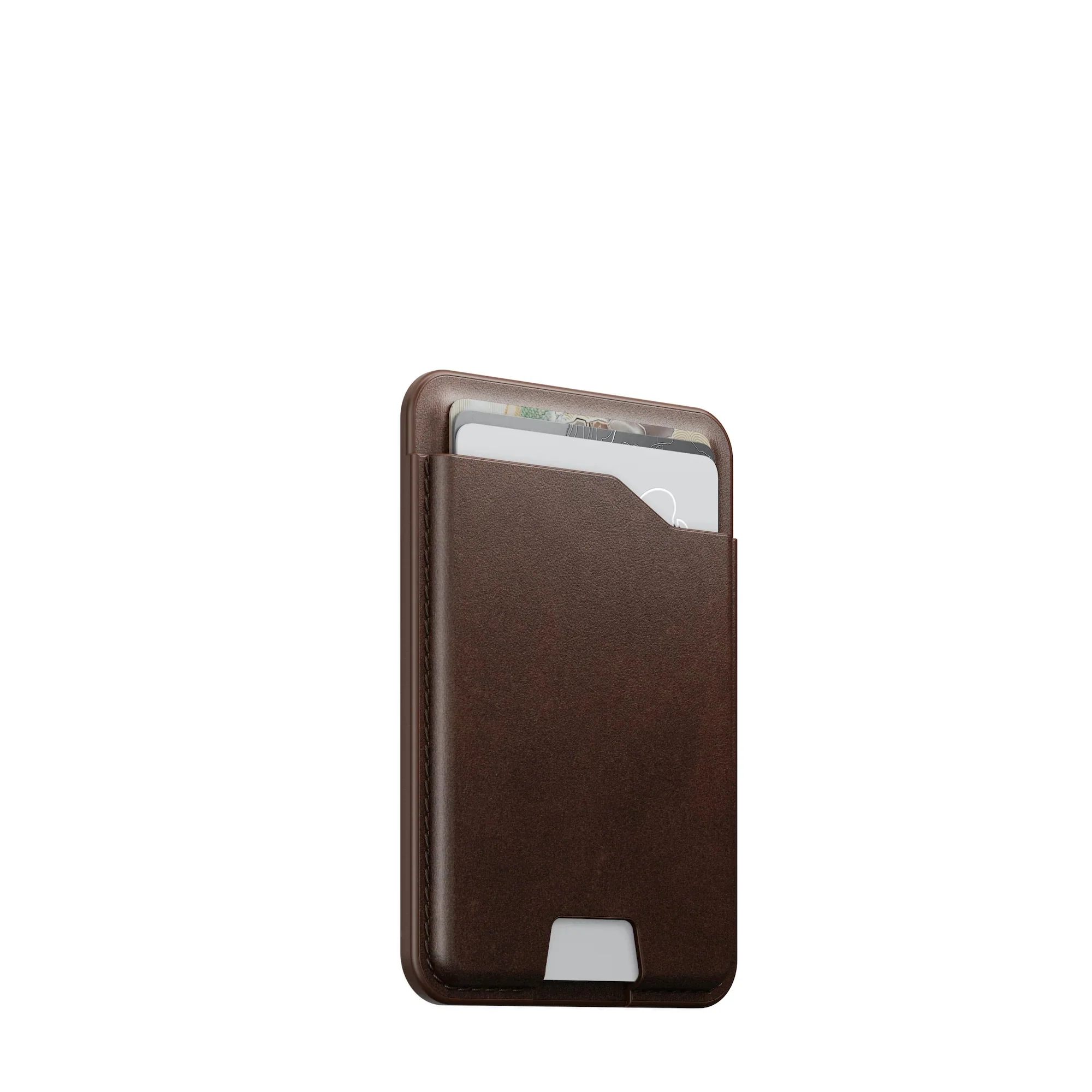 Nomad Leather Magsafe Wallet with Find My Tracking - Brown - Image 8