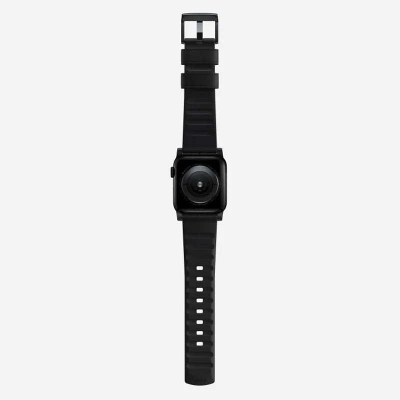 Nomad Active Band Pro 42mm/44mm/45mm/49mm Black Hardware Leather Bracelet - Black - Image 7
