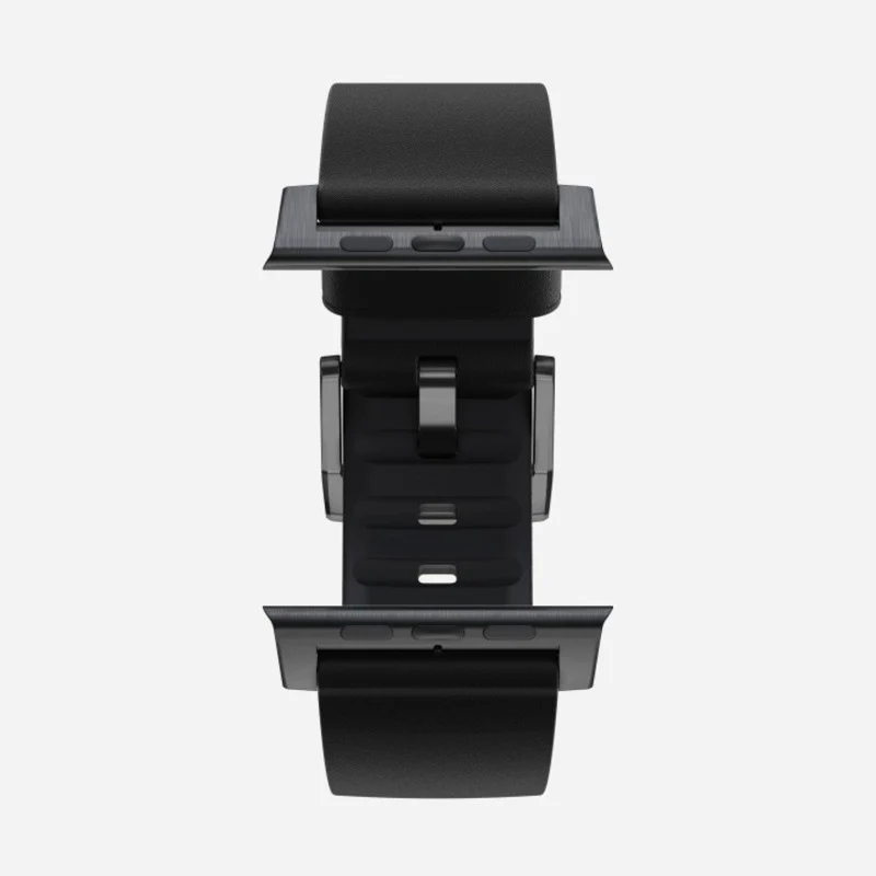 Nomad Active Band Pro 42mm/44mm/45mm/49mm Black Hardware Leather Bracelet - Black - Image 8