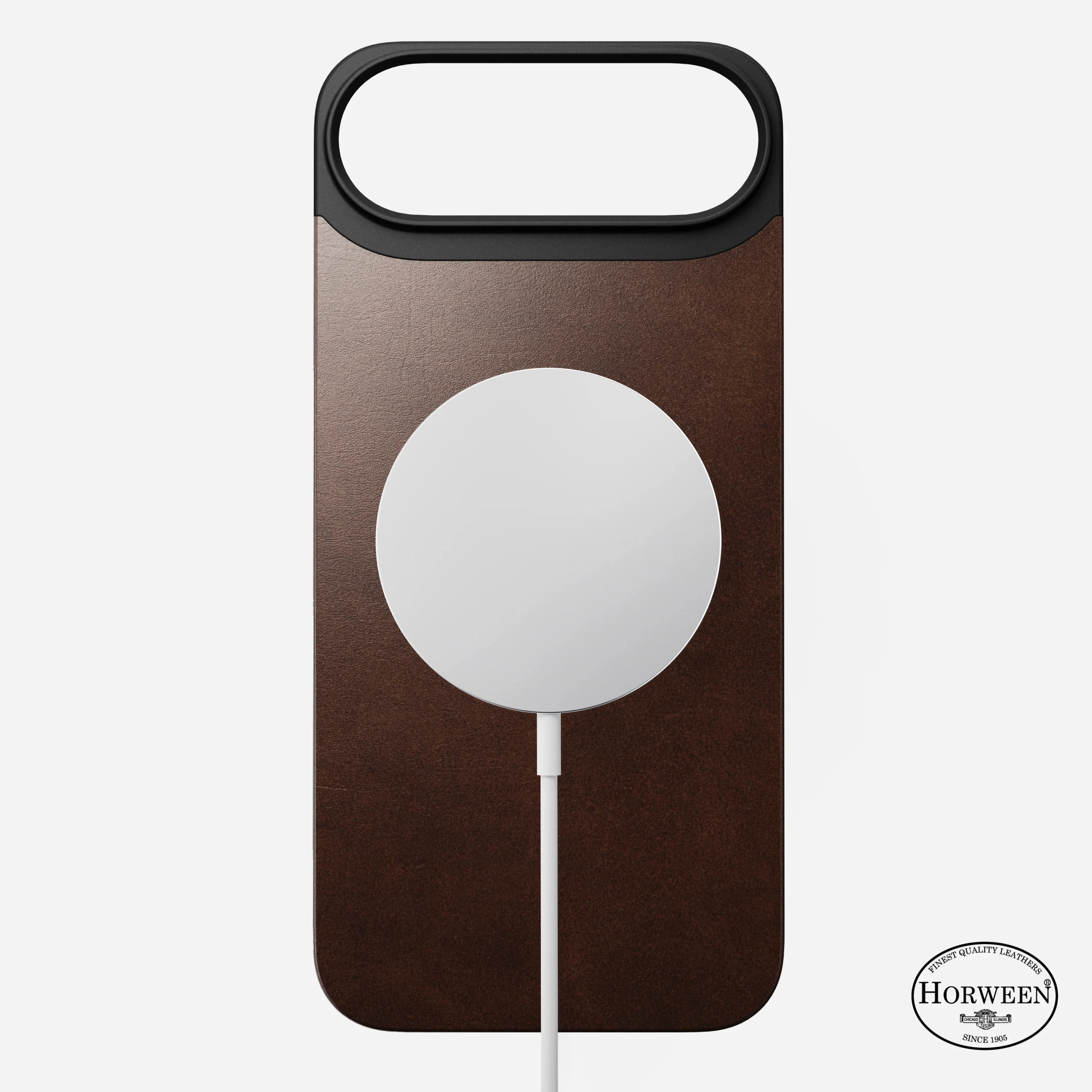 NOMAD Magnetic Leather Back MagSafe Case iPhone 17 Air – Rustic Brown Horween - Image 5