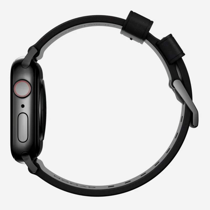 Nomad Modern Band 45mm Black Hardware Nomad Leather Bracelet - Black - Image 4