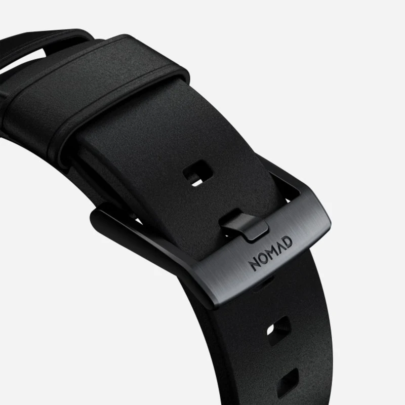 Nomad Modern Band 45mm Black Hardware Nomad Leather Bracelet - Black - Image 6