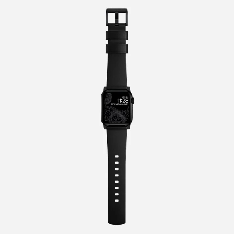 Nomad Modern Band 45mm Black Hardware Nomad Leather Bracelet - Black - Image 7