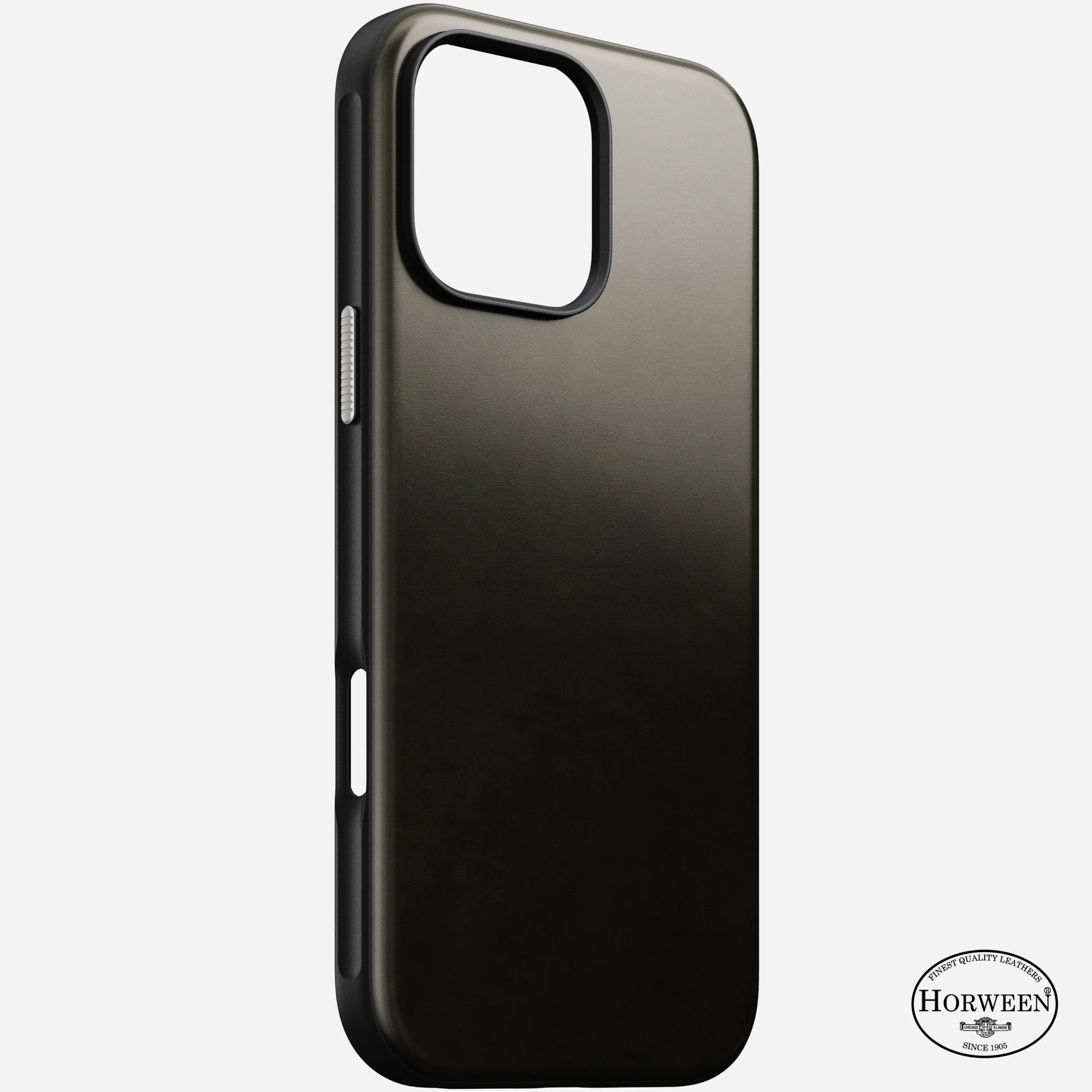Nomad Modern Horween Leather Case for iPhone 16 Pro 6.3 - Green Chrome - Image 3