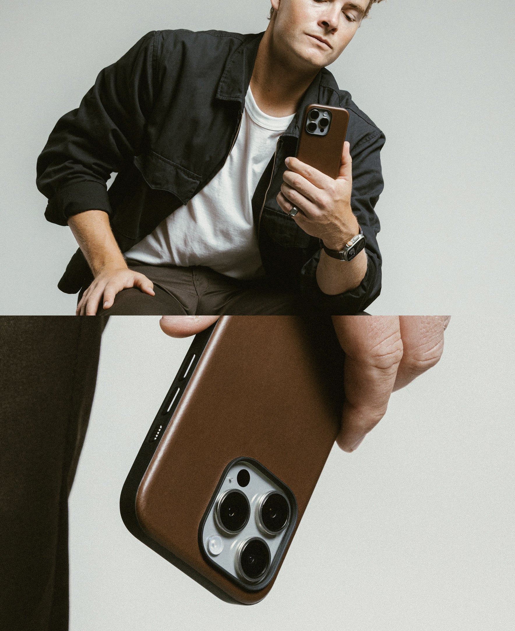 Nomad Modern Leather Case for iPhone 16 Pro Max 6.9 - Brown - Image 7
