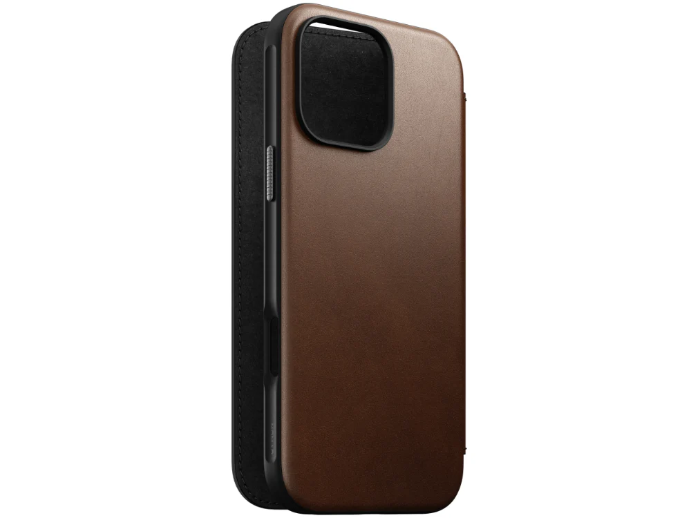 Nomad Modern Leather Folio Case for iPhone 16 Pro Max - Brown - Image 4