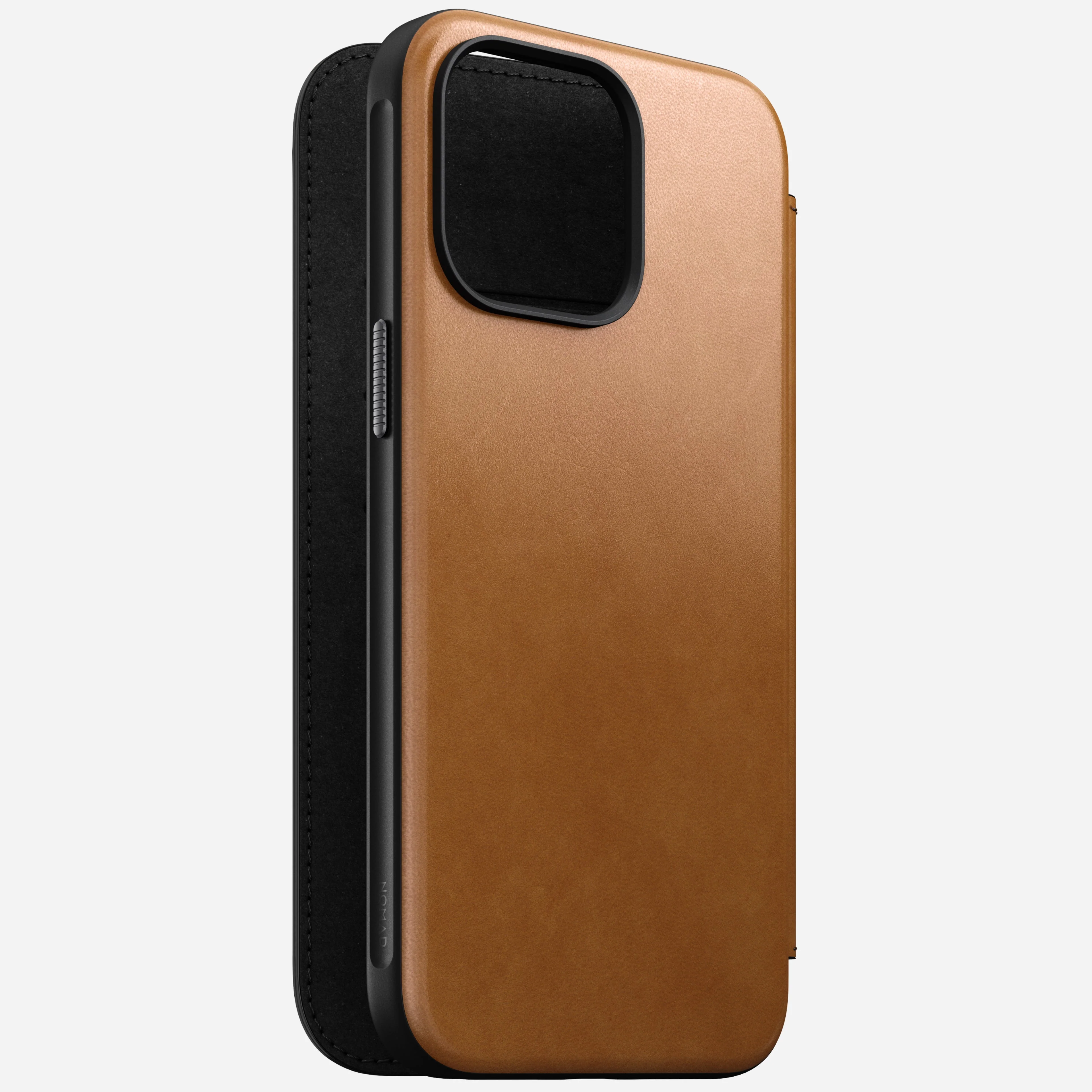 Nomad Modern Leather Folio Case iPhone 15 Pro - Tan Brown - Image 4