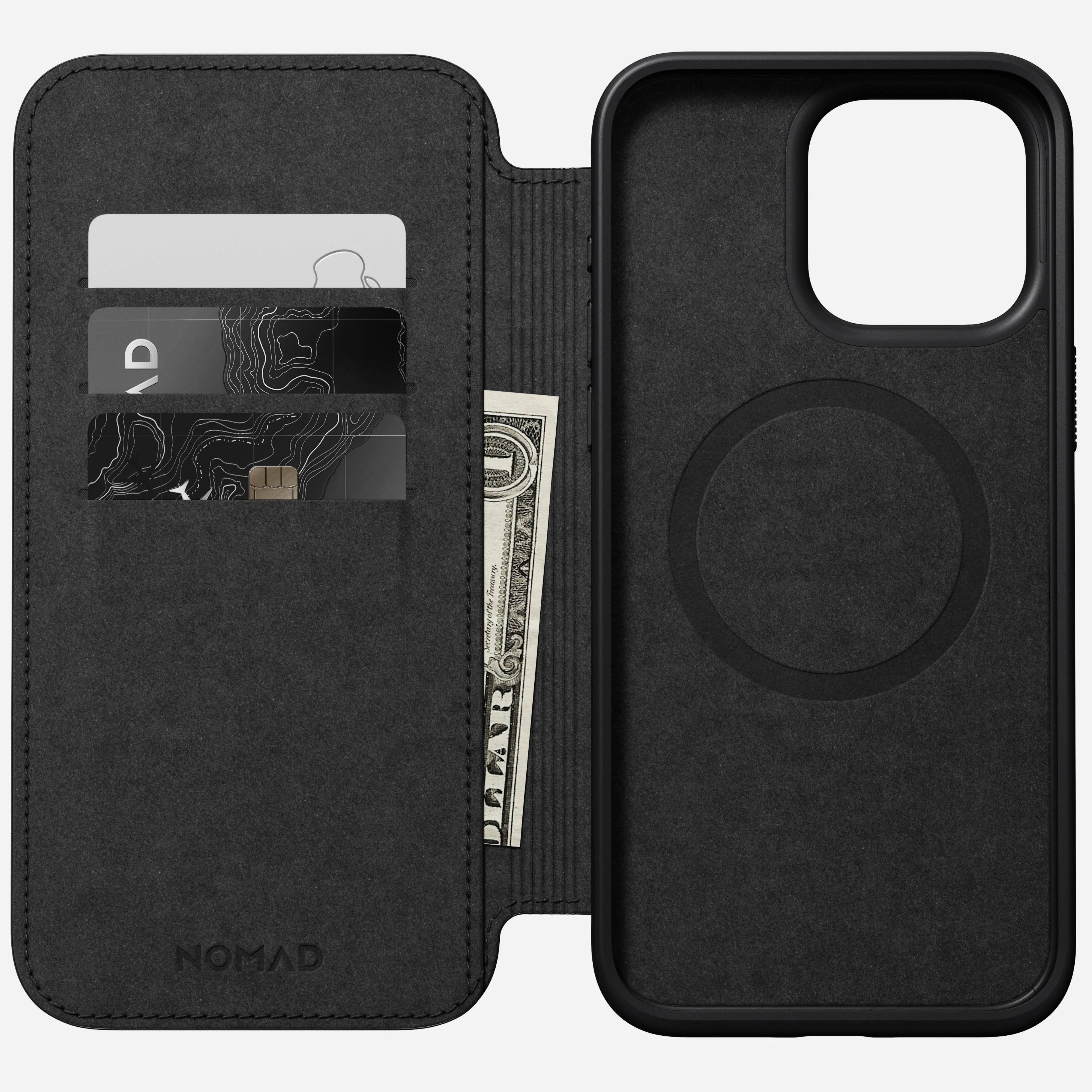 Nomad Modern Leather Folio Case iPhone 15 Pro - Tan Brown - Image 7