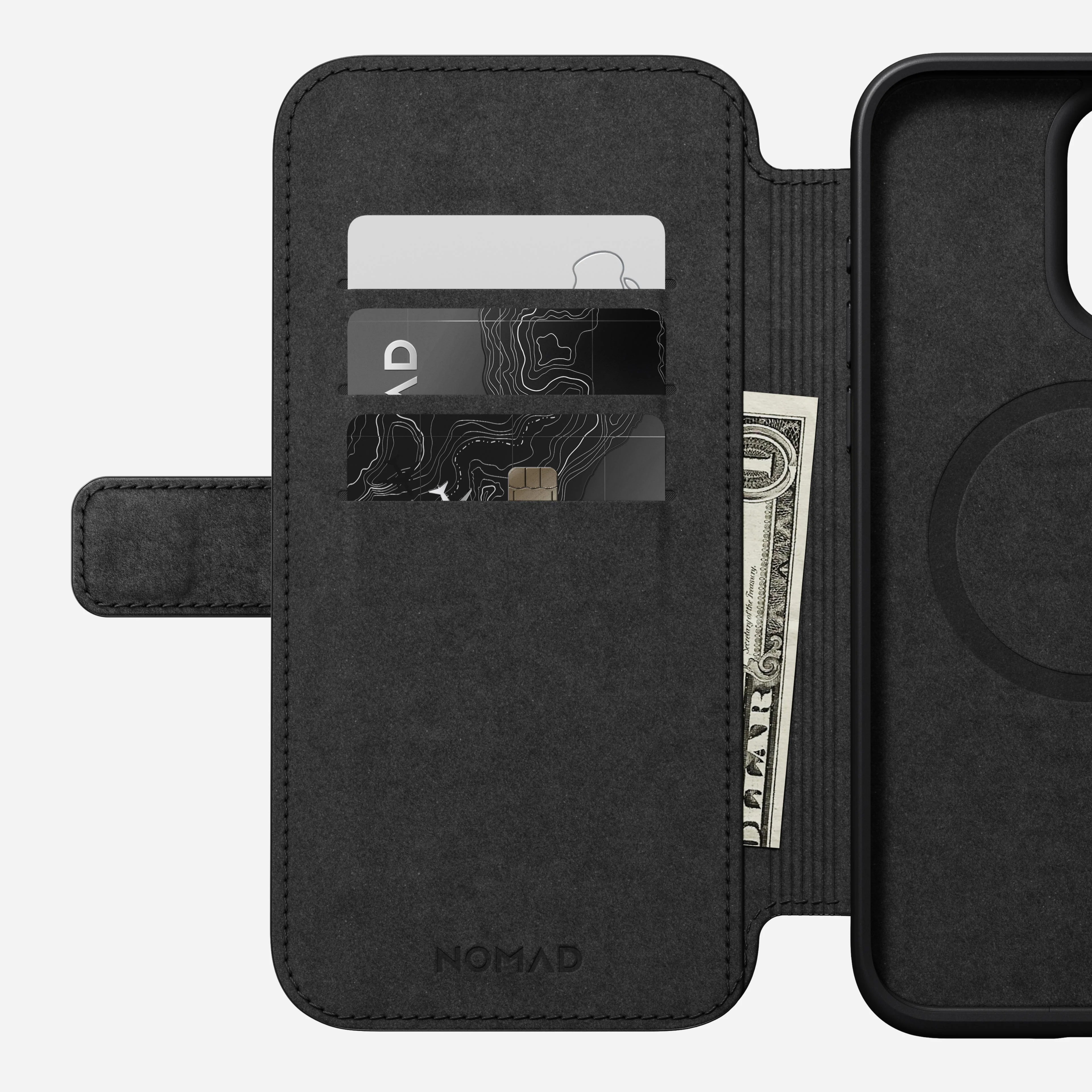 Nomad Modern Leather Folio Case iPhone 15 Pro - Tan Brown - Image 8