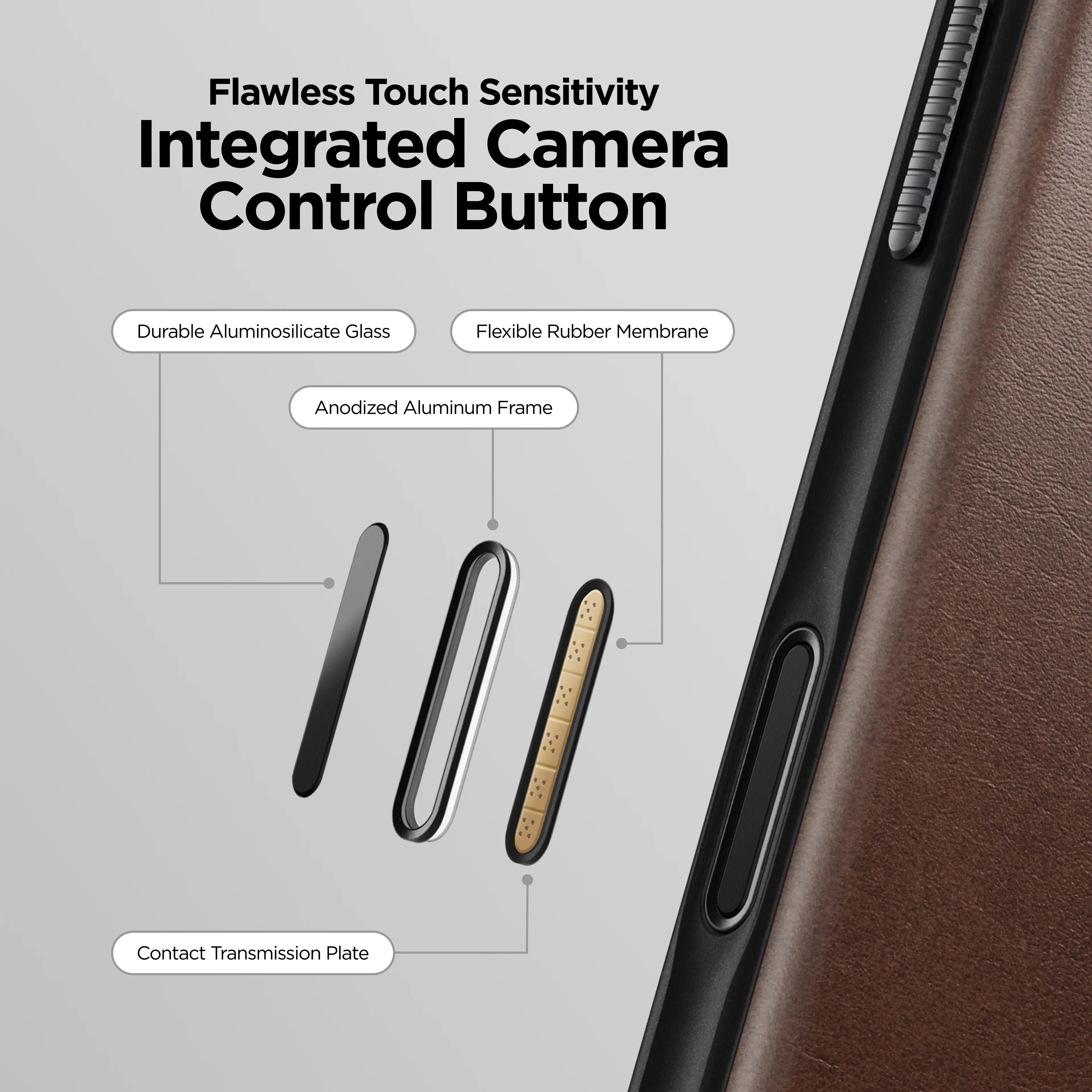 Nomad Modern Horween Leather MagSafe Case iPhone 17 Pro Max – Rustic Brown - Image 4