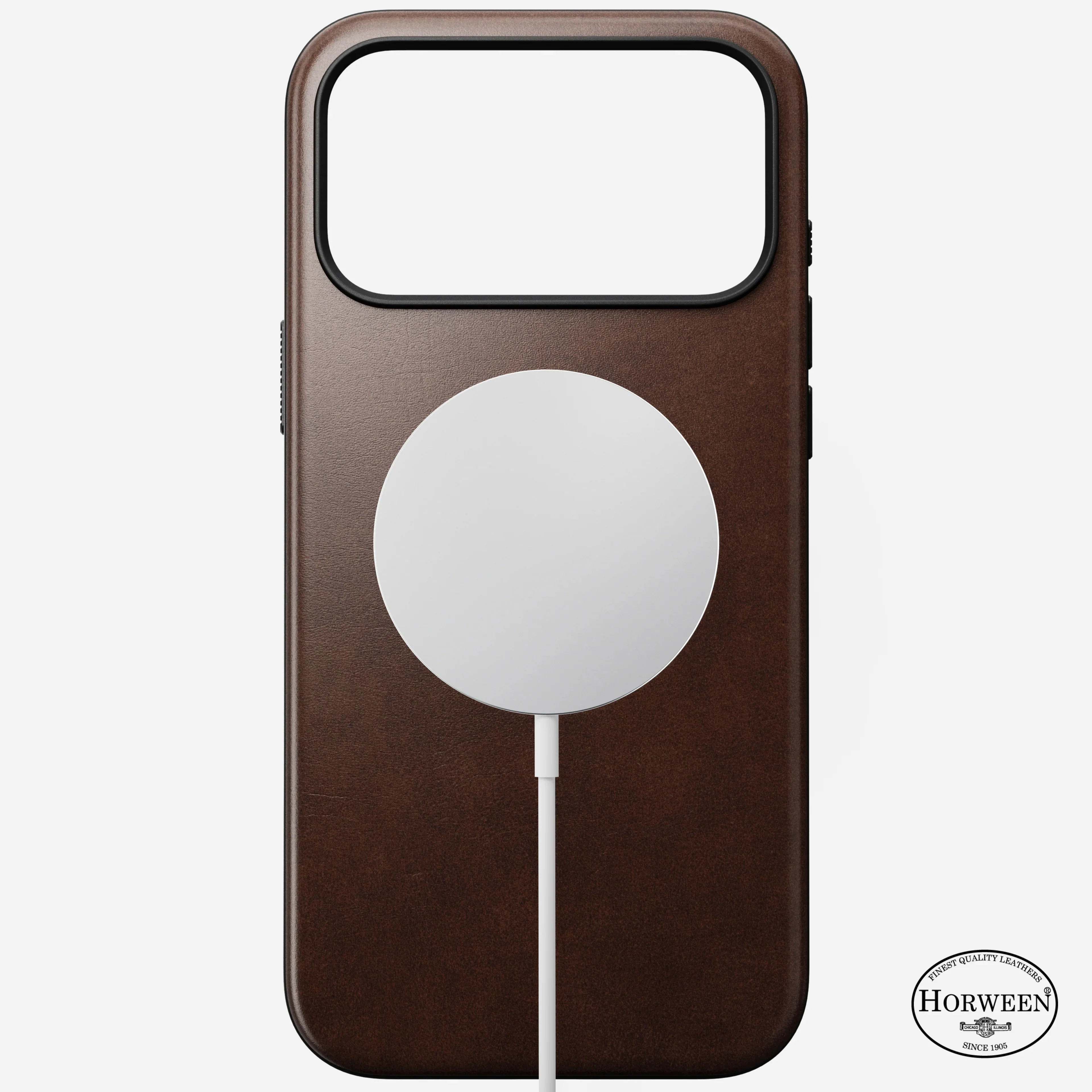 Nomad Modern Horween Leather MagSafe Case iPhone 17 Pro – Rustic Brown - Image 6
