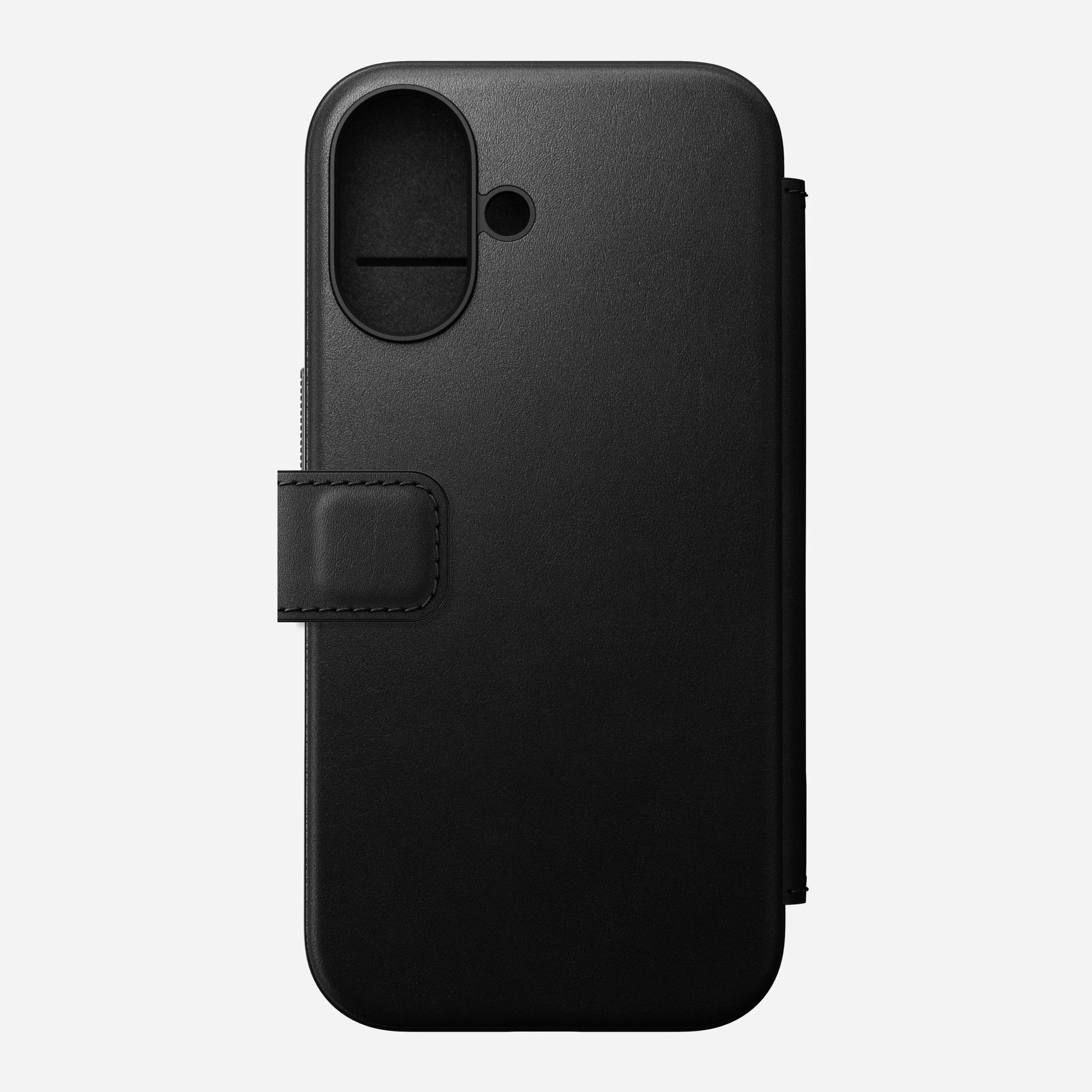 Nomad Modern Premium Leather Folio Case iPhone 16 Plus 6.7 - Black - Image 2