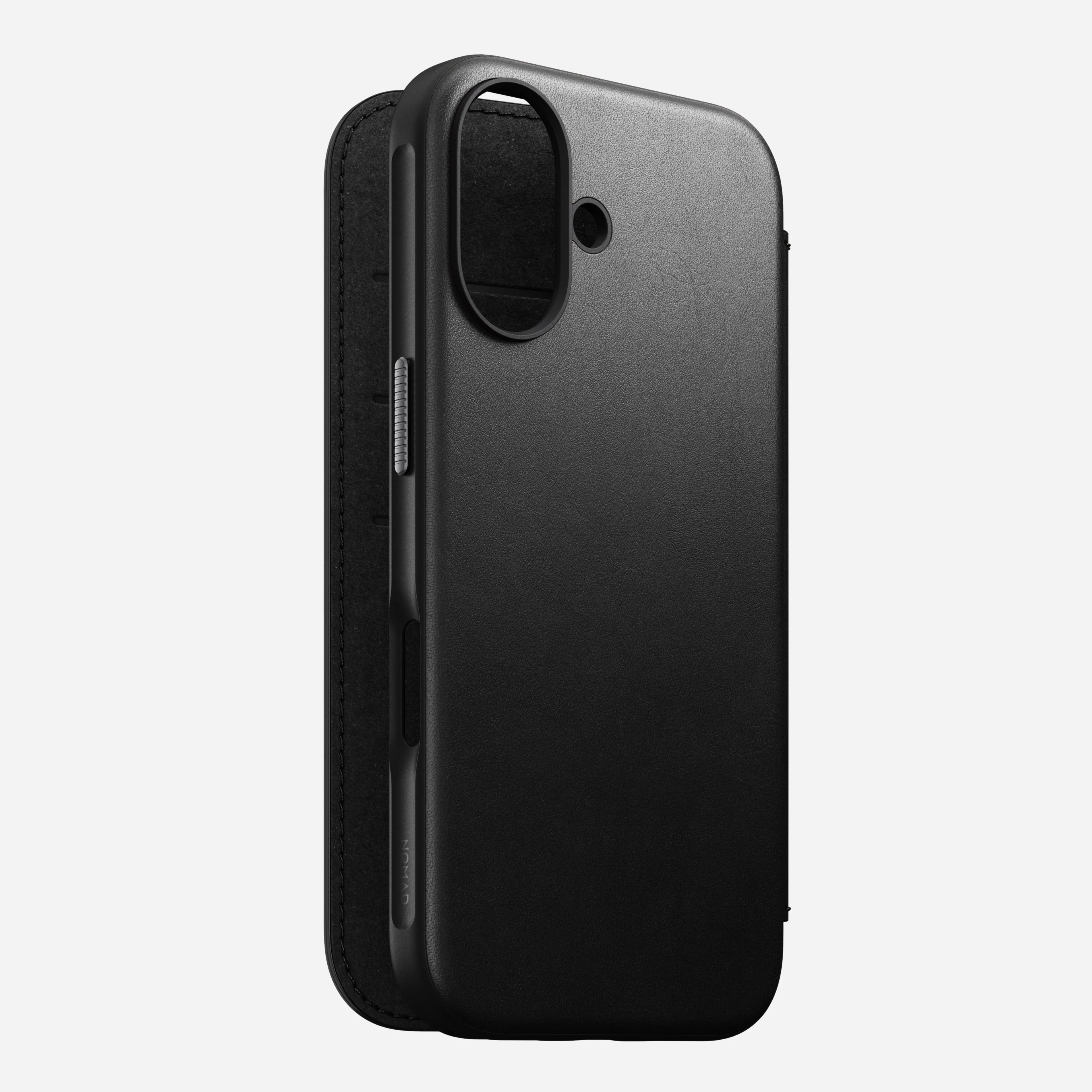 Nomad Modern Premium Leather Folio Case iPhone 16 Plus 6.7 - Black - Image 6