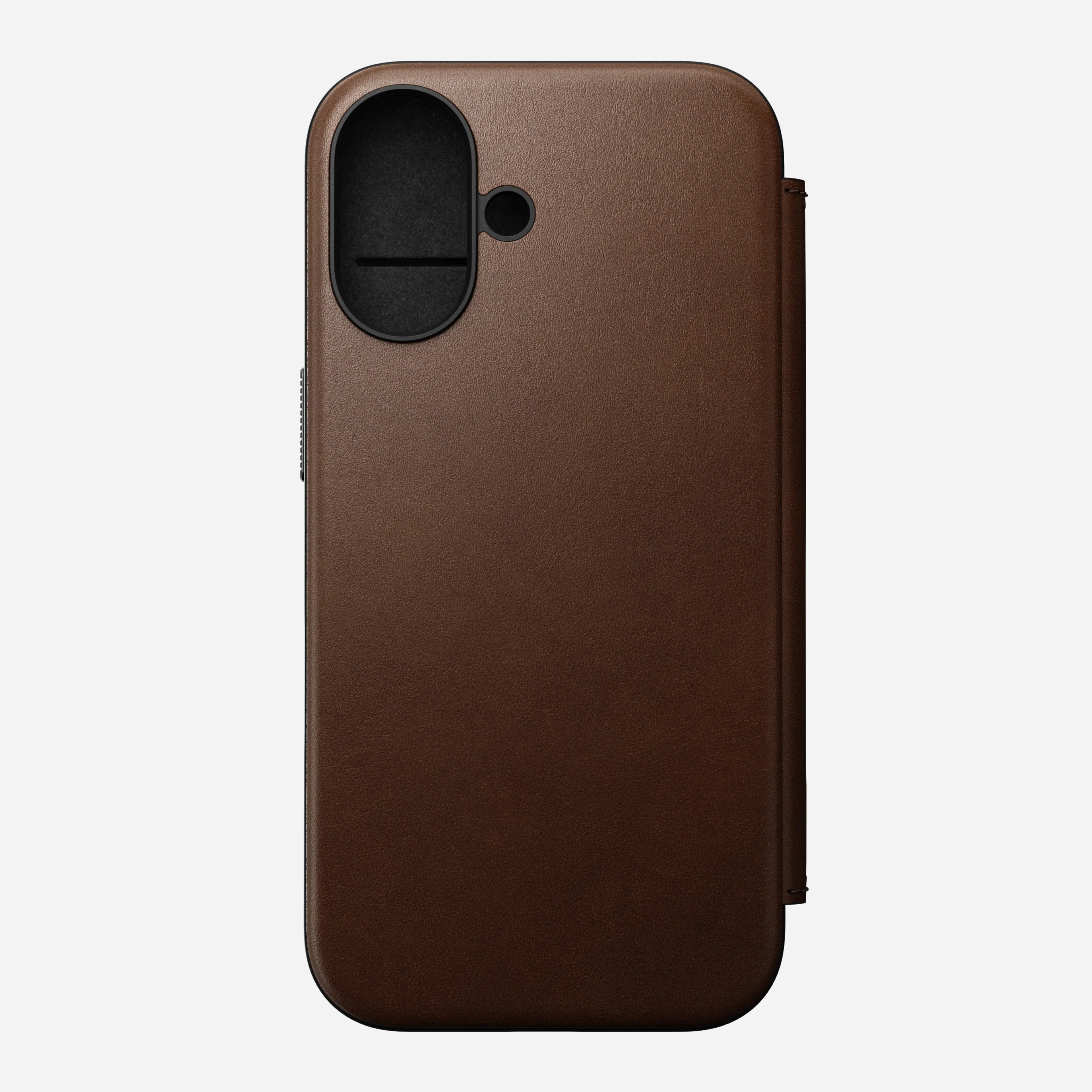 Nomad Modern Premium Leather Folio Case iPhone 16 Plus 6.7 - Brown - Image 3