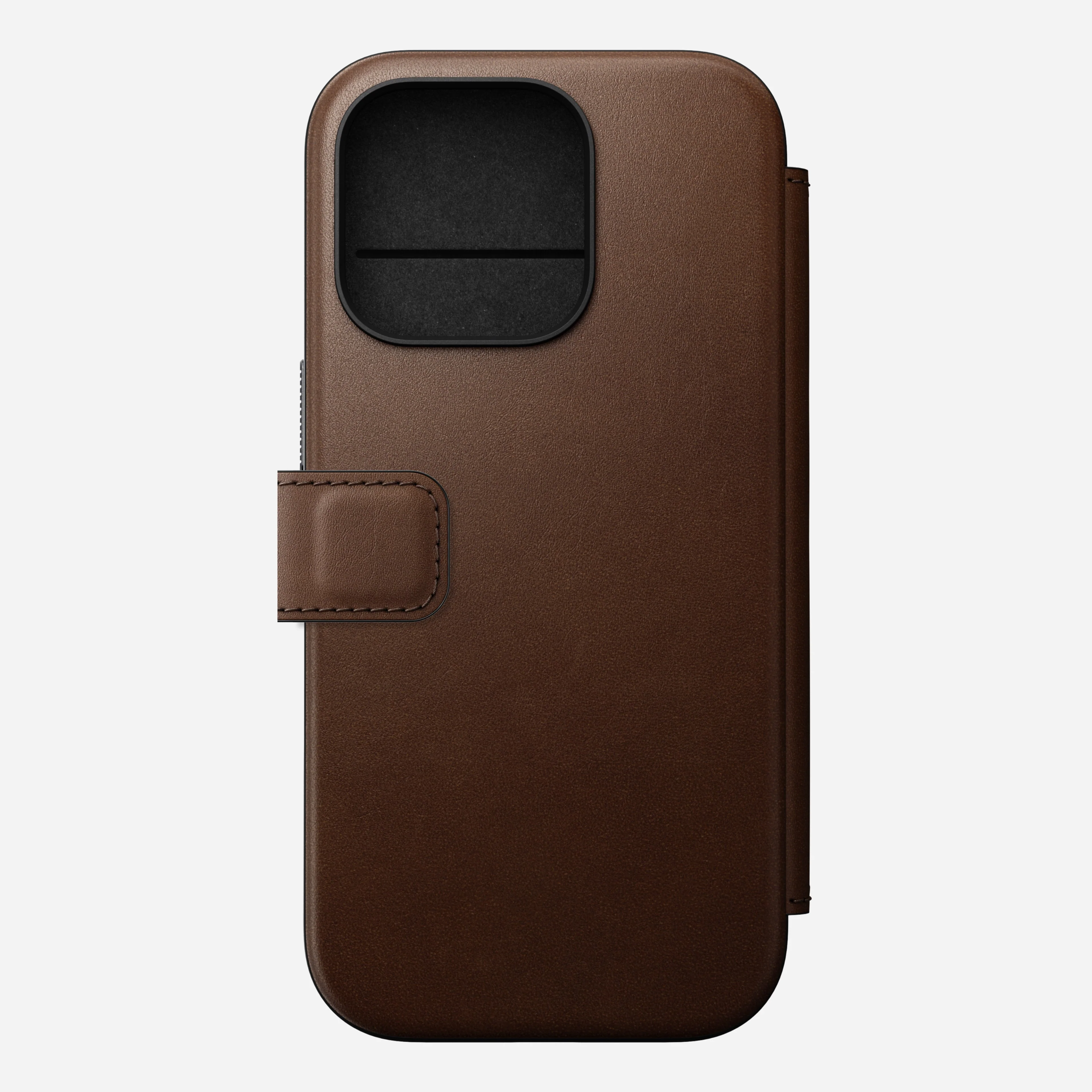 Nomad Modern Premium Leather Folio Case iPhone 16 Pro 6.3 - Brown - Image 5