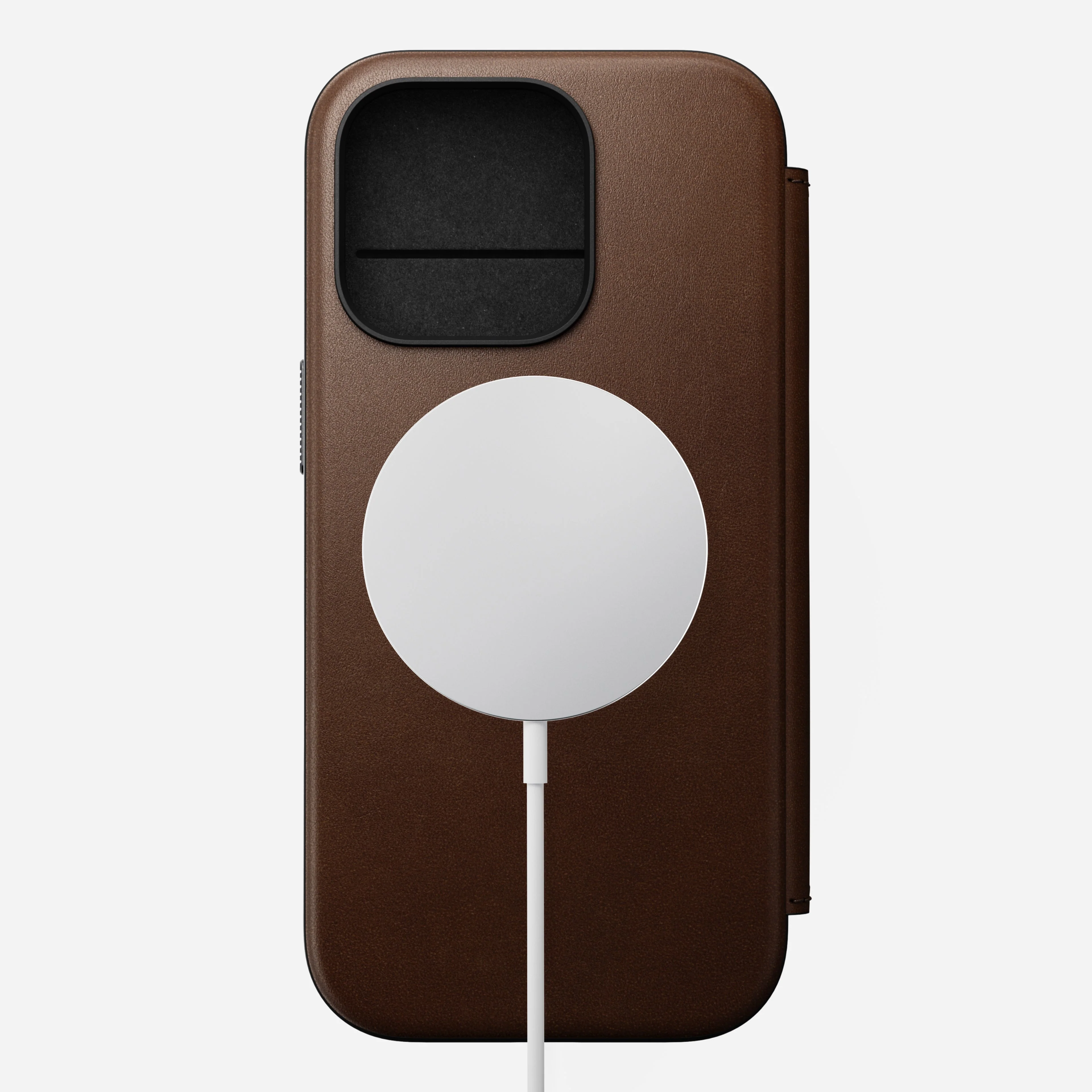 Nomad Modern Premium Leather Folio Case iPhone 16 Pro 6.3 - Brown - Image 6