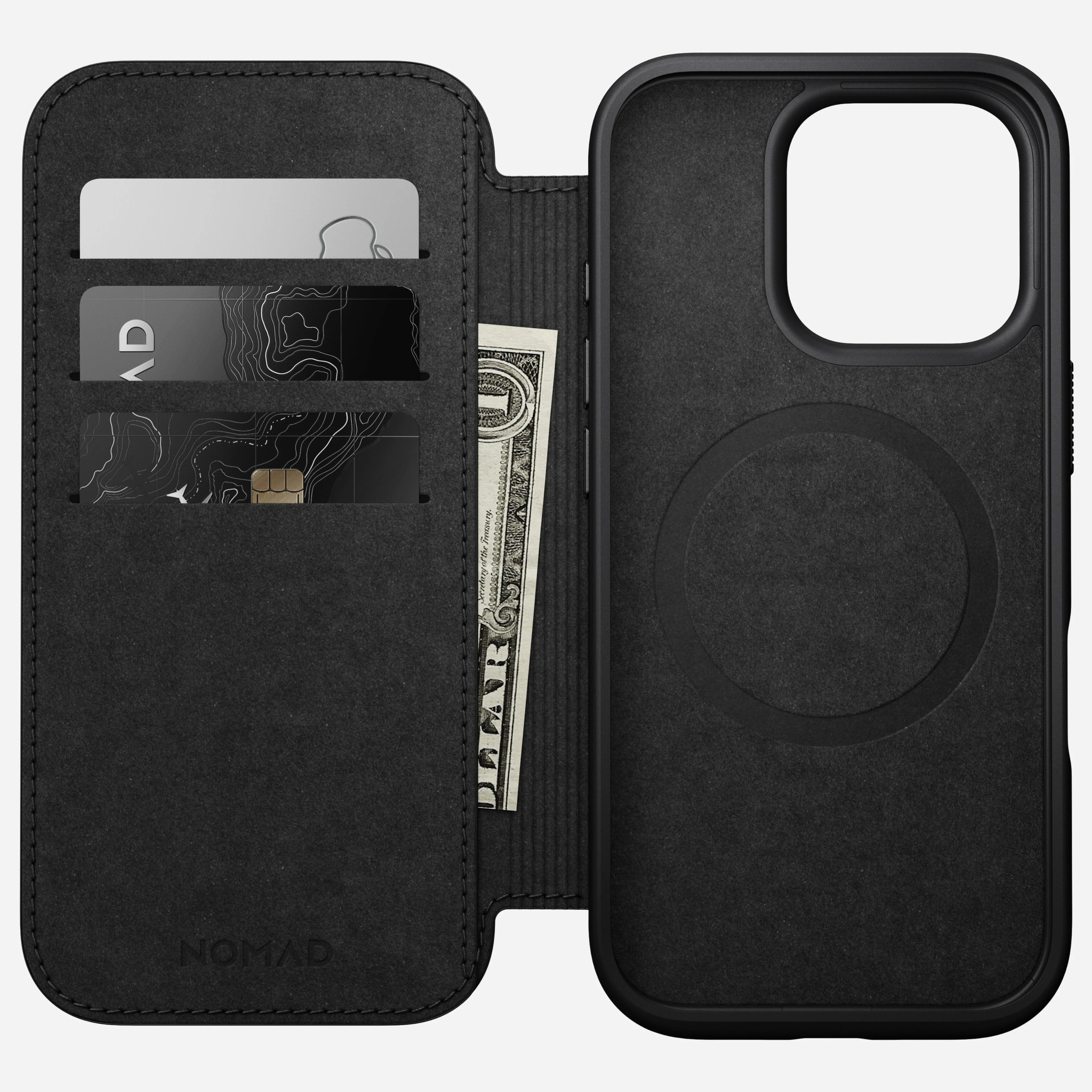 Nomad Modern Premium Leather Folio Case iPhone 16 Pro 6.3 - English Tan - Image 8