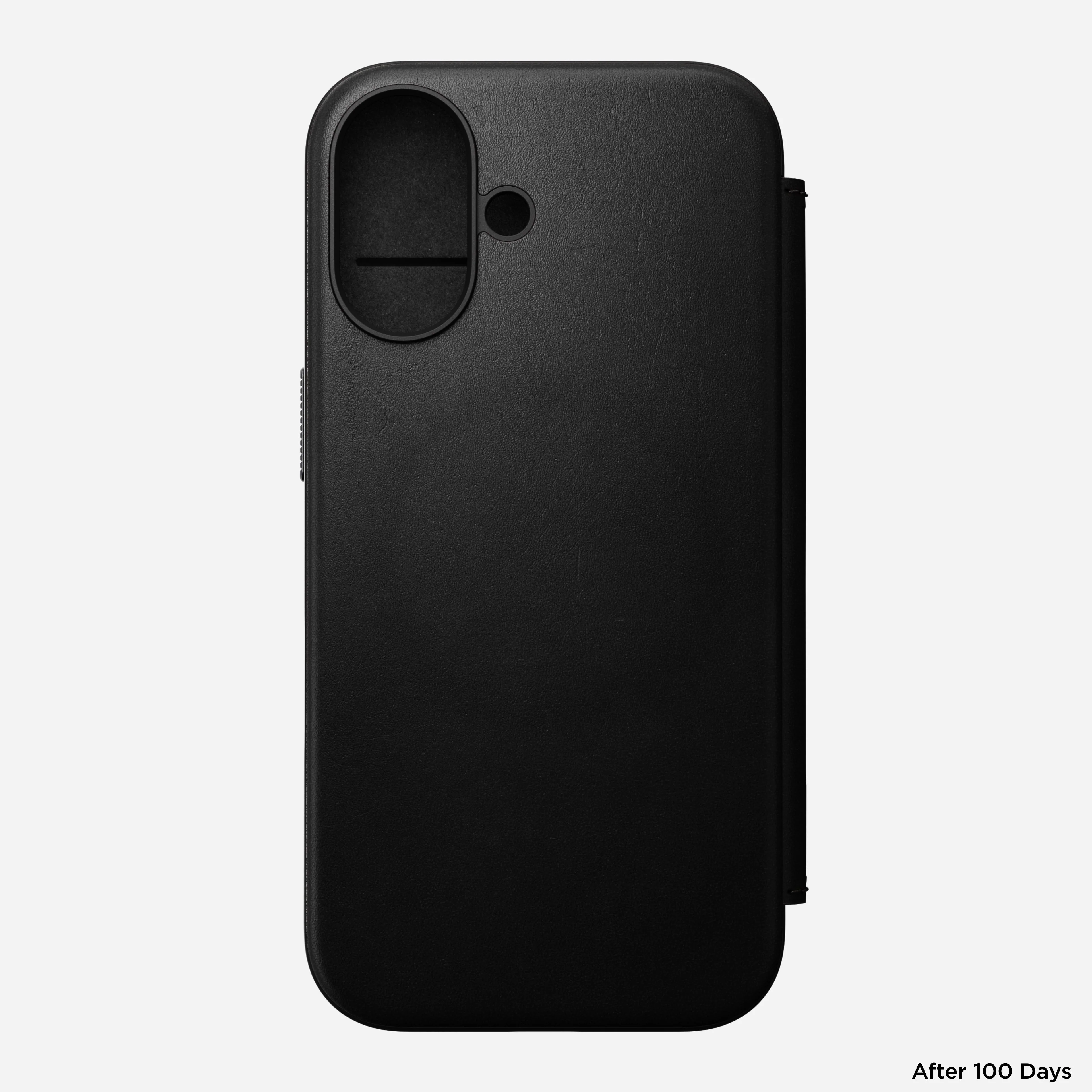 Nomad Modern Premium Leather Folio Case iPhone 16 Standard 6.1 - Black - Image 6