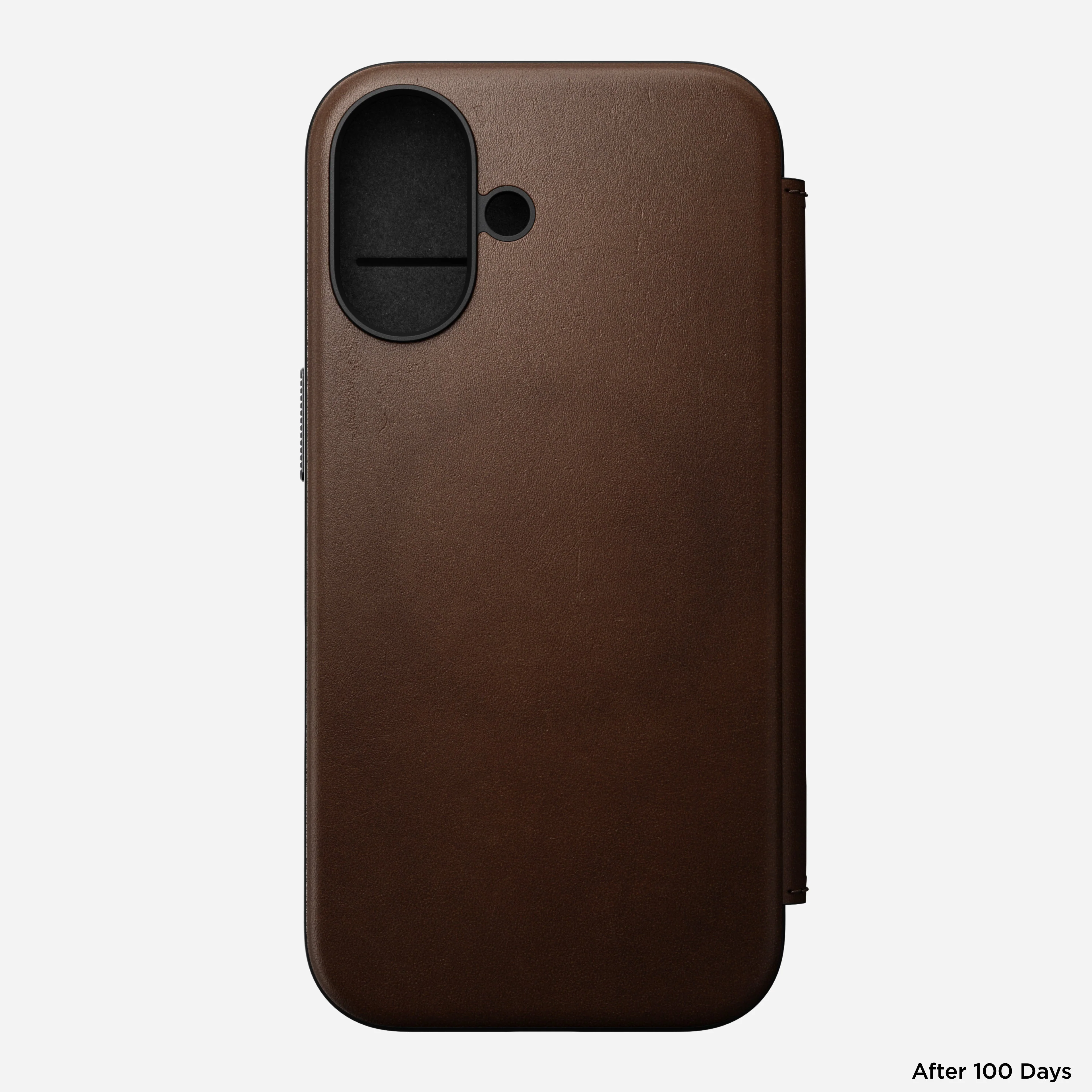 Nomad Modern Premium Leather Folio Case iPhone 16 Standard 6.1 - Brown - Image 4