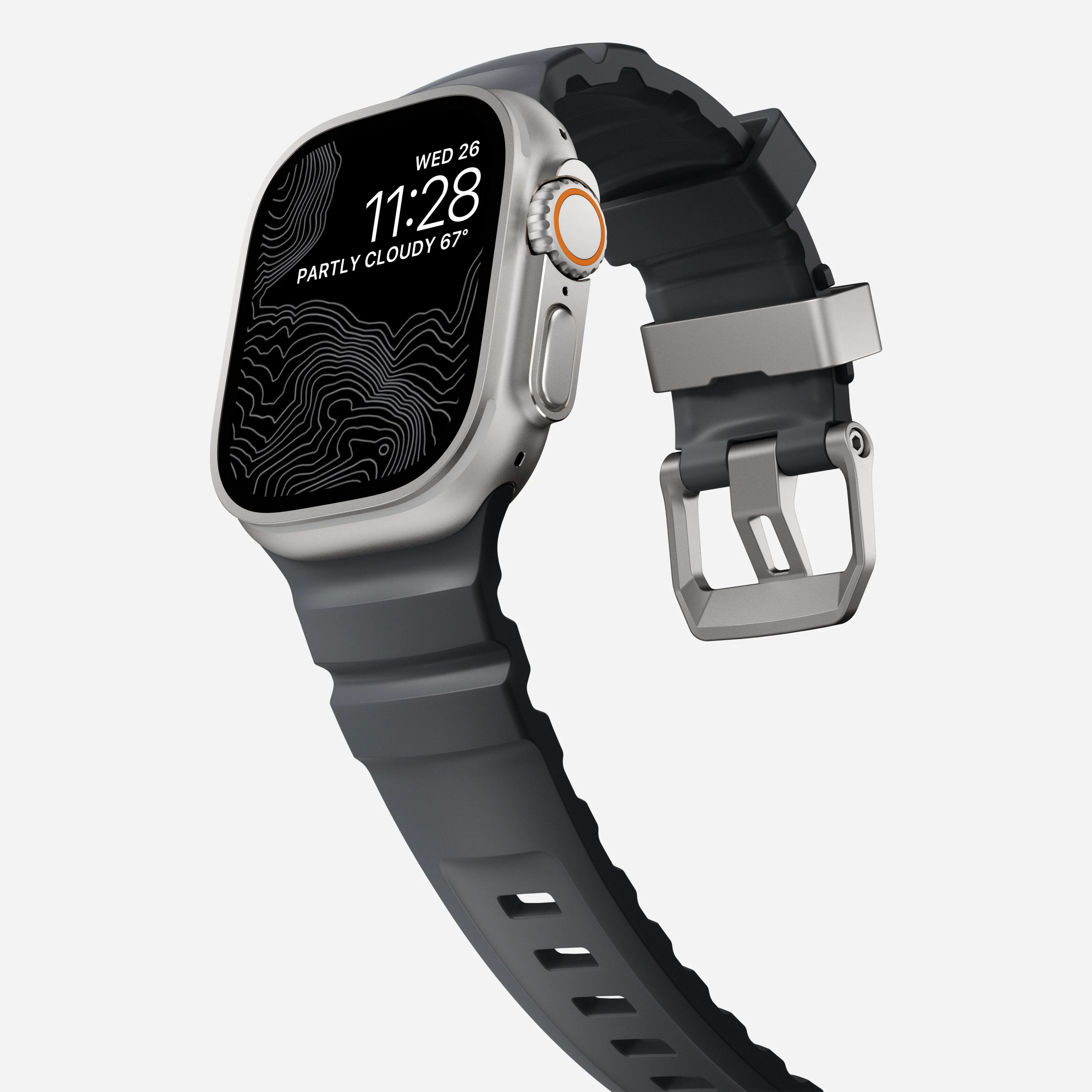 Nomad Rocky Point Band for Apple Watch 42-49 & Ultra 1 - 3 - Storm (Natural Hardware) - Image 7