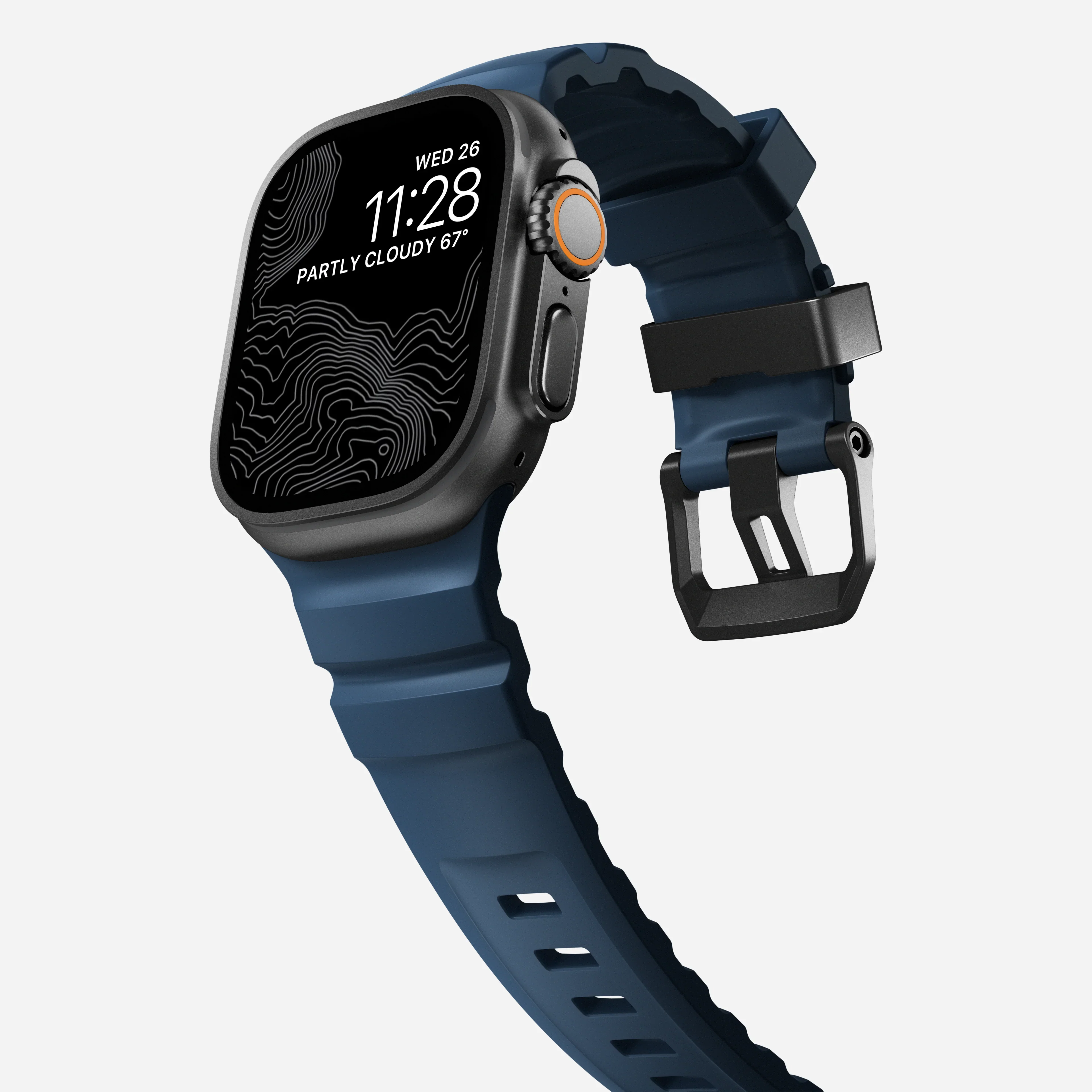 Nomad Rocky Point Band for Apple Watch 42-49 & Ultra 1 - 3 - Atlantic (Black Hardware) - Image 5