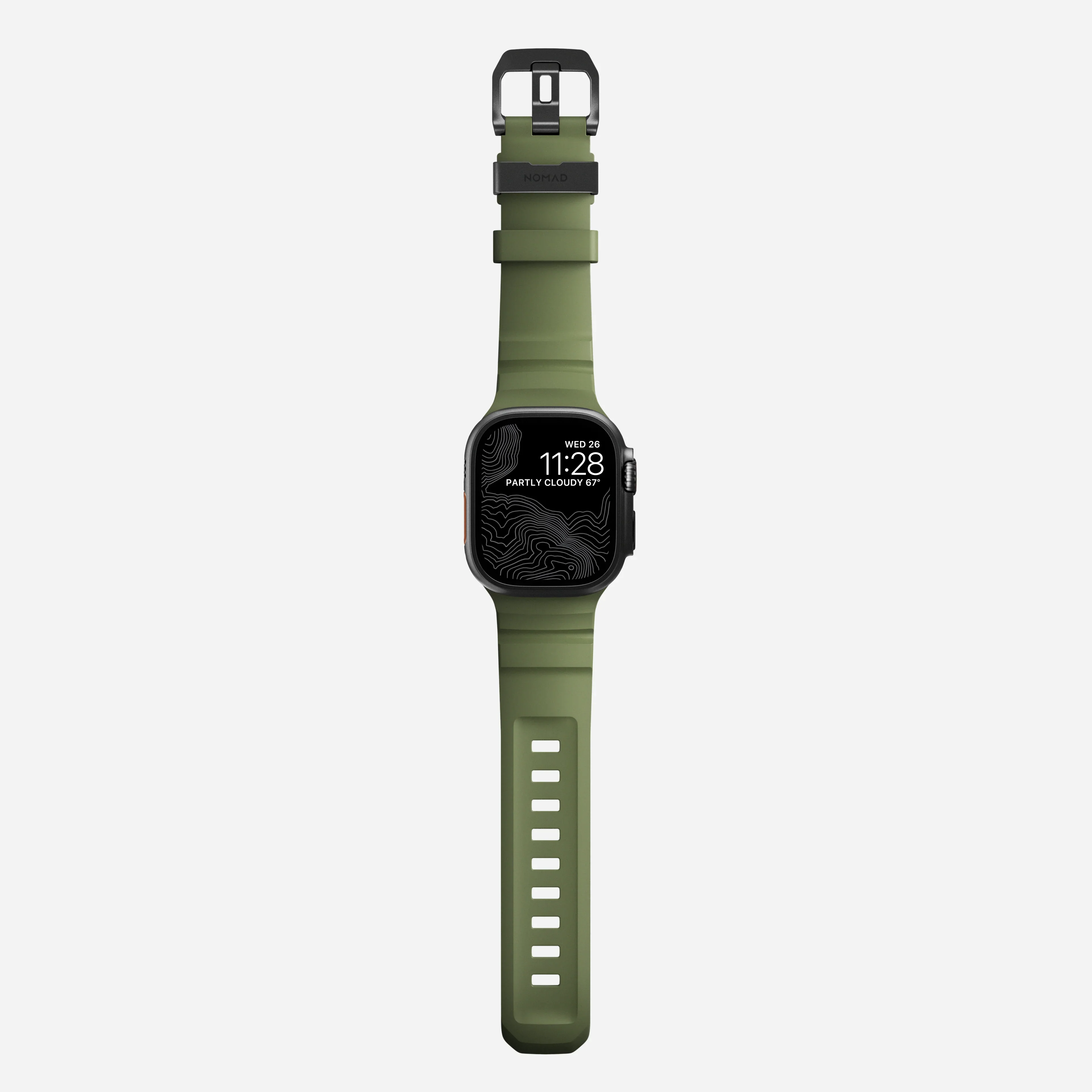 Nomad Rocky Point Band for Apple Watch 42-49 & Ultra 1 - 3 - Forest Green (Black Hardware) - Image 6
