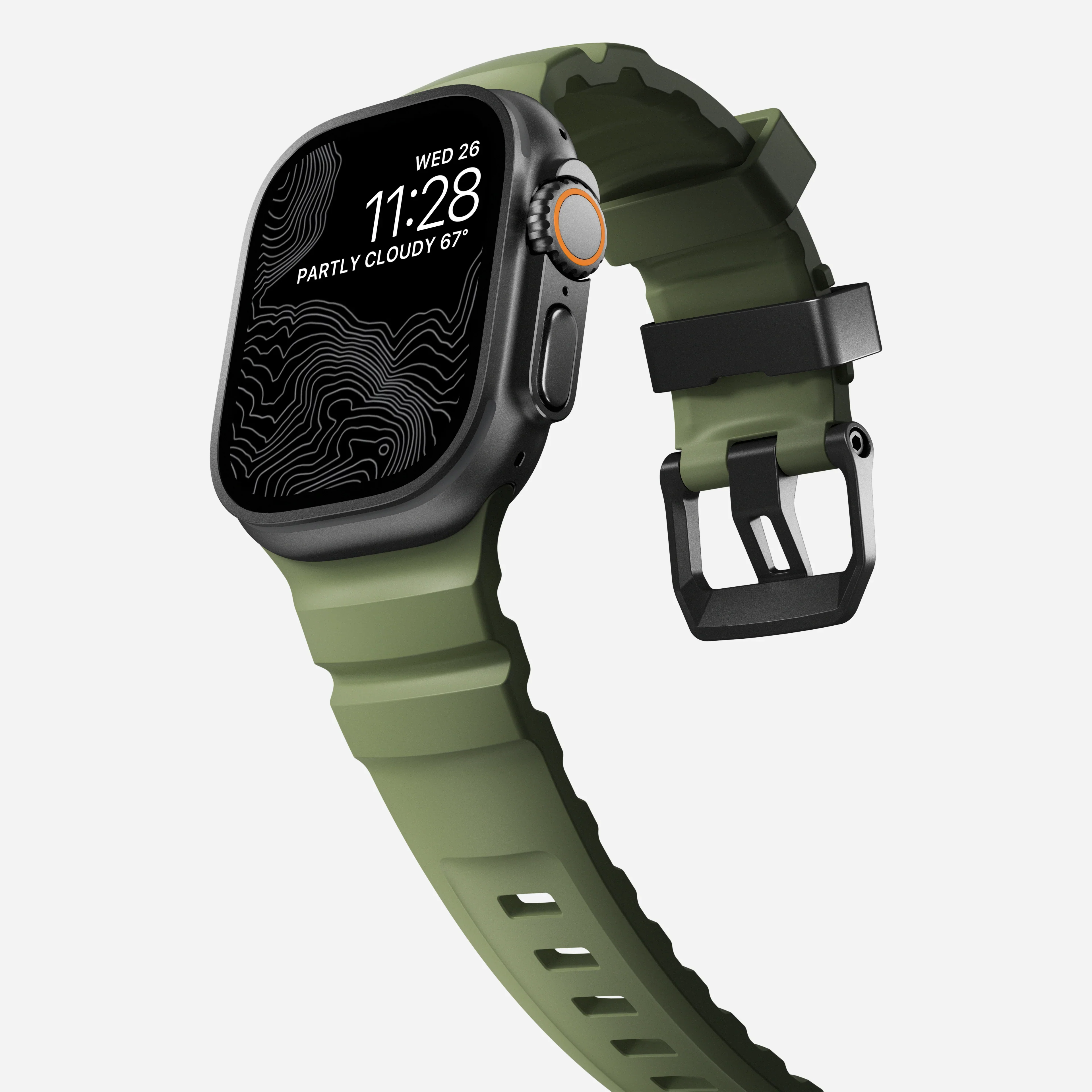 Nomad Rocky Point Band for Apple Watch 42-49 & Ultra 1 - 3 - Forest Green (Black Hardware) - Image 7