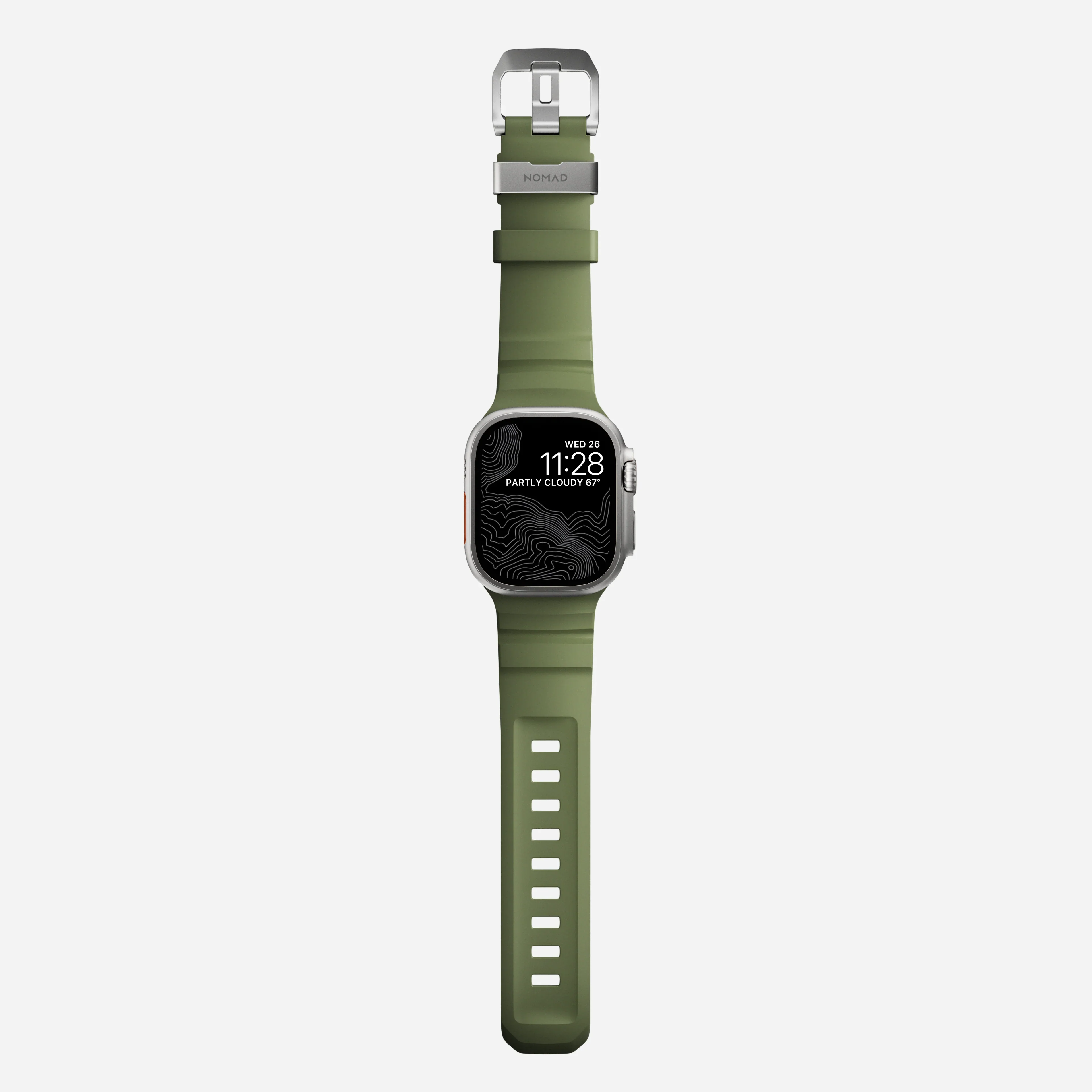 Nomad Rocky Point Band for Apple Watch 42-49 & Ultra 1 - 3 - Forest Green (Natural Hardware) - Image 4