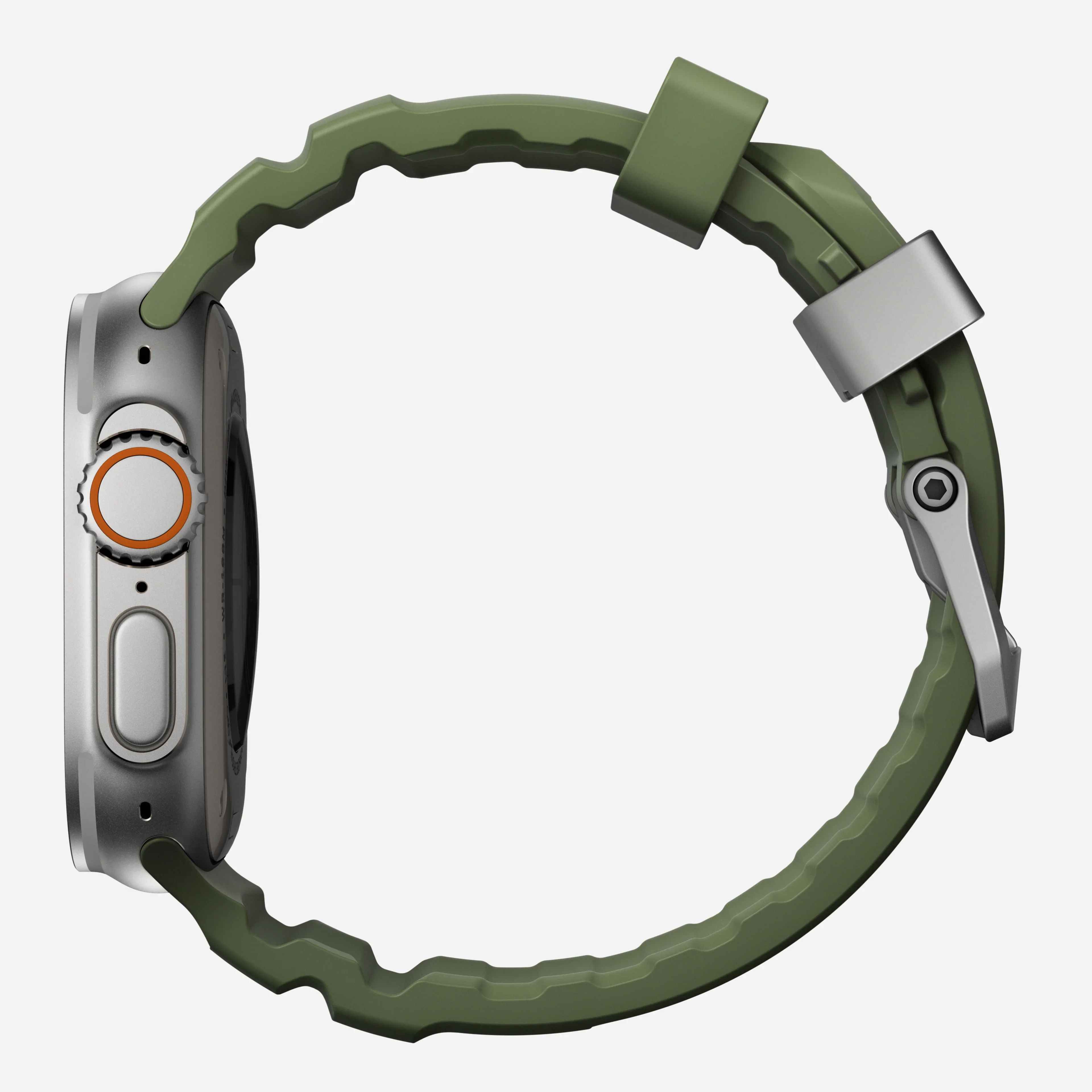 Nomad Rocky Point Band for Apple Watch 42-49 & Ultra 1 - 3 - Forest Green (Natural Hardware) - Image 5