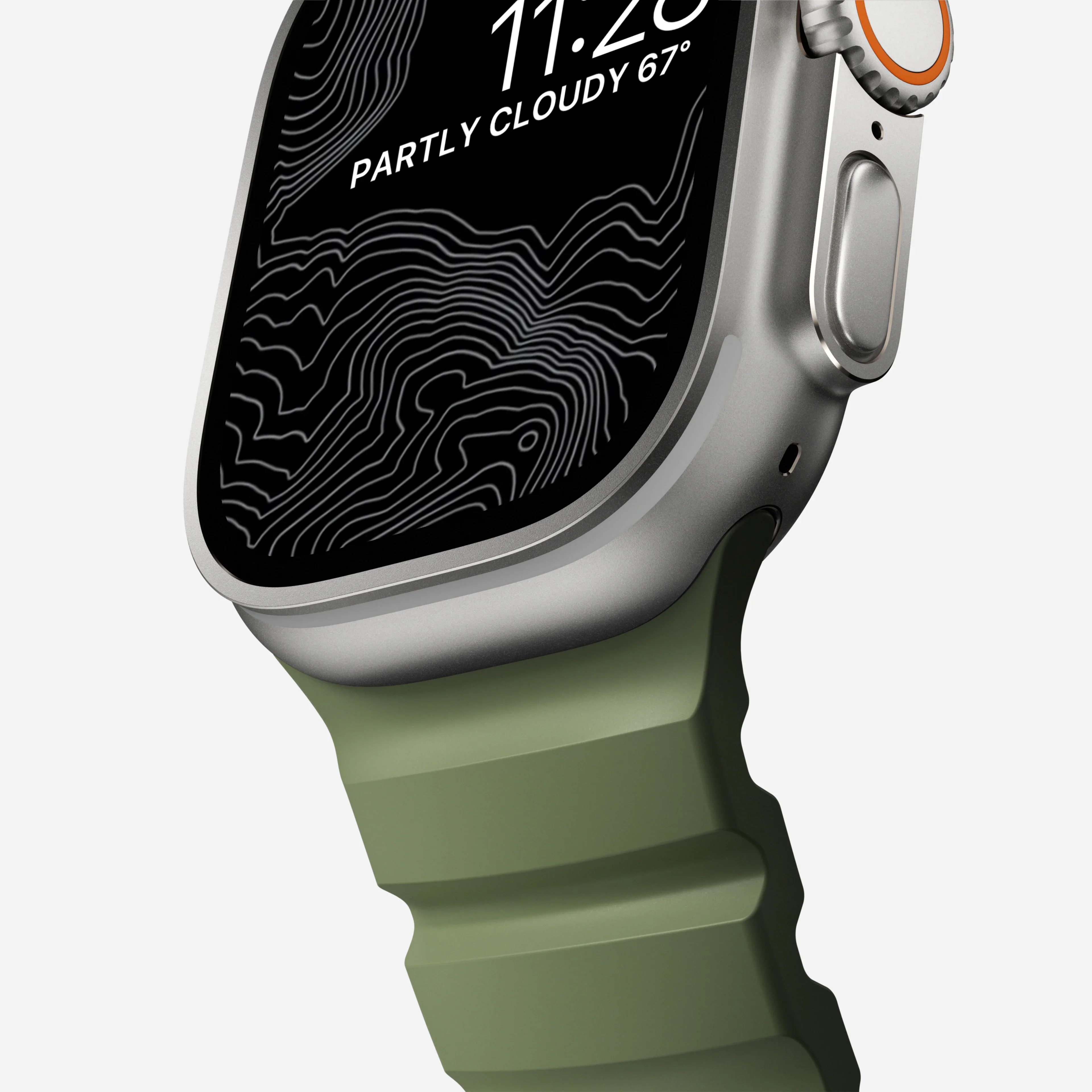 Nomad Rocky Point Band for Apple Watch 42-49 & Ultra 1 - 3 - Forest Green (Natural Hardware) - Image 7