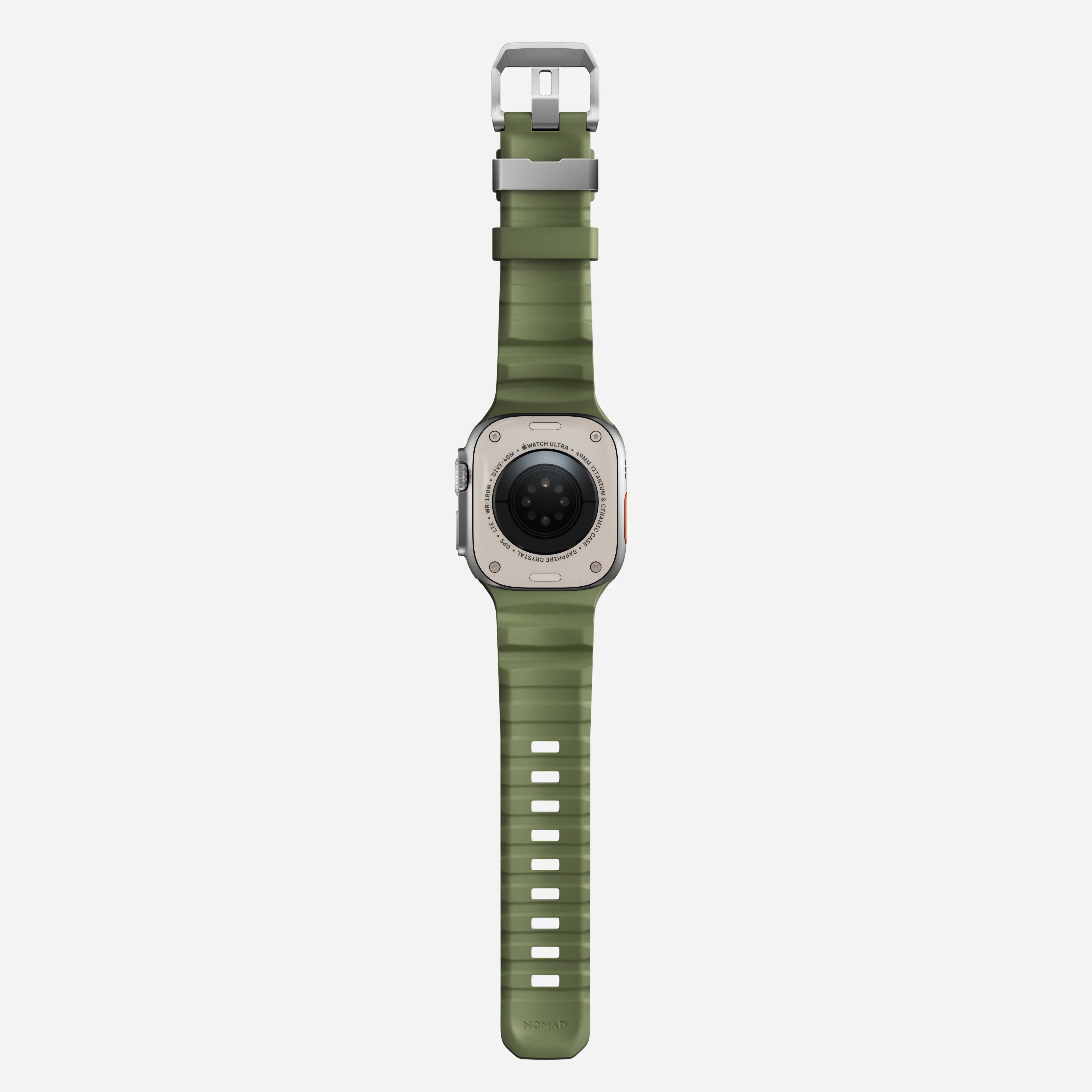 Nomad Rocky Point Band for Apple Watch 42-49 & Ultra 1 - 3 - Forest Green (Natural Hardware) - Image 8
