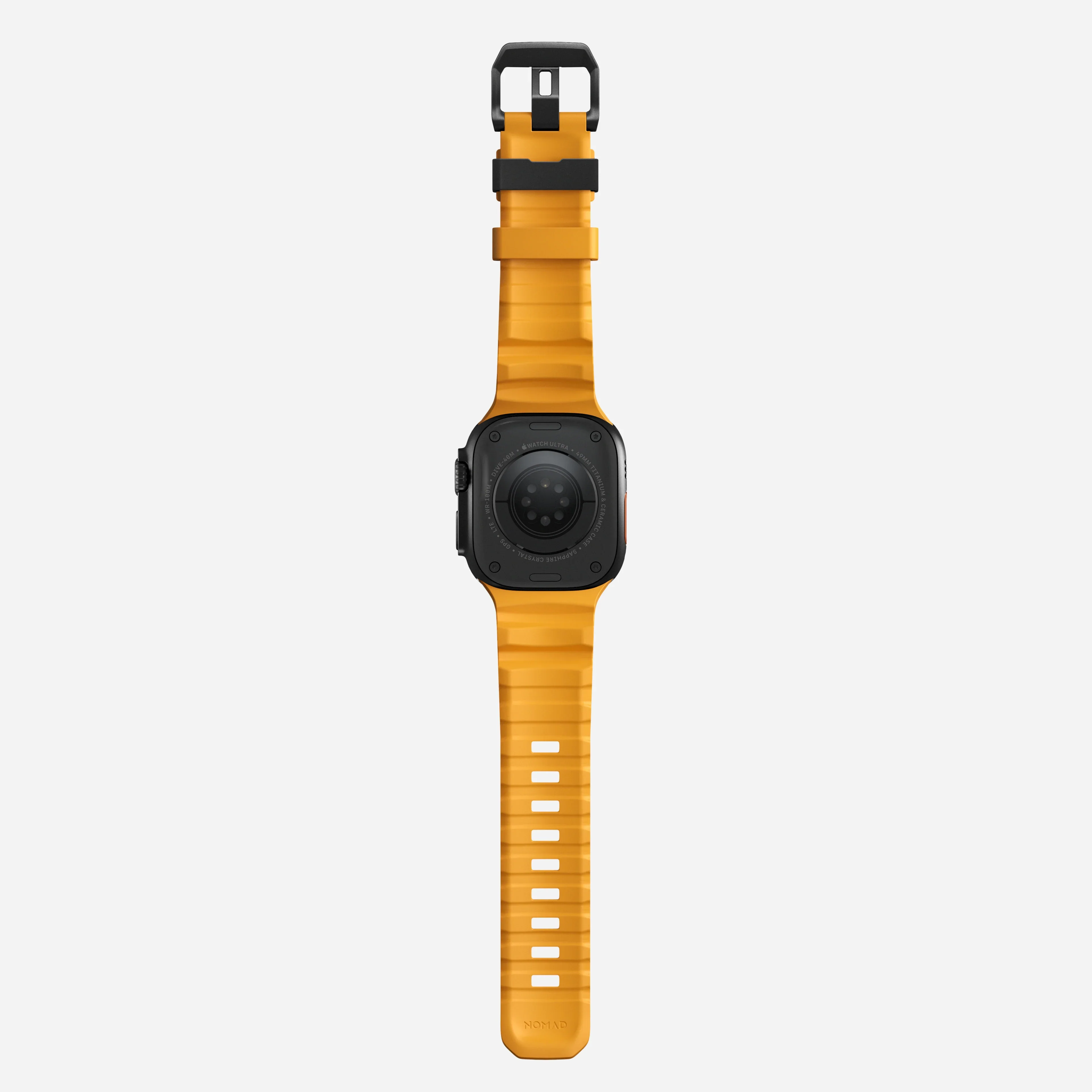 Nomad Rocky Point Band for Apple Watch 42-49 & Ultra 1 -3  - Sol Yellow (Black Hardware) - Image 6
