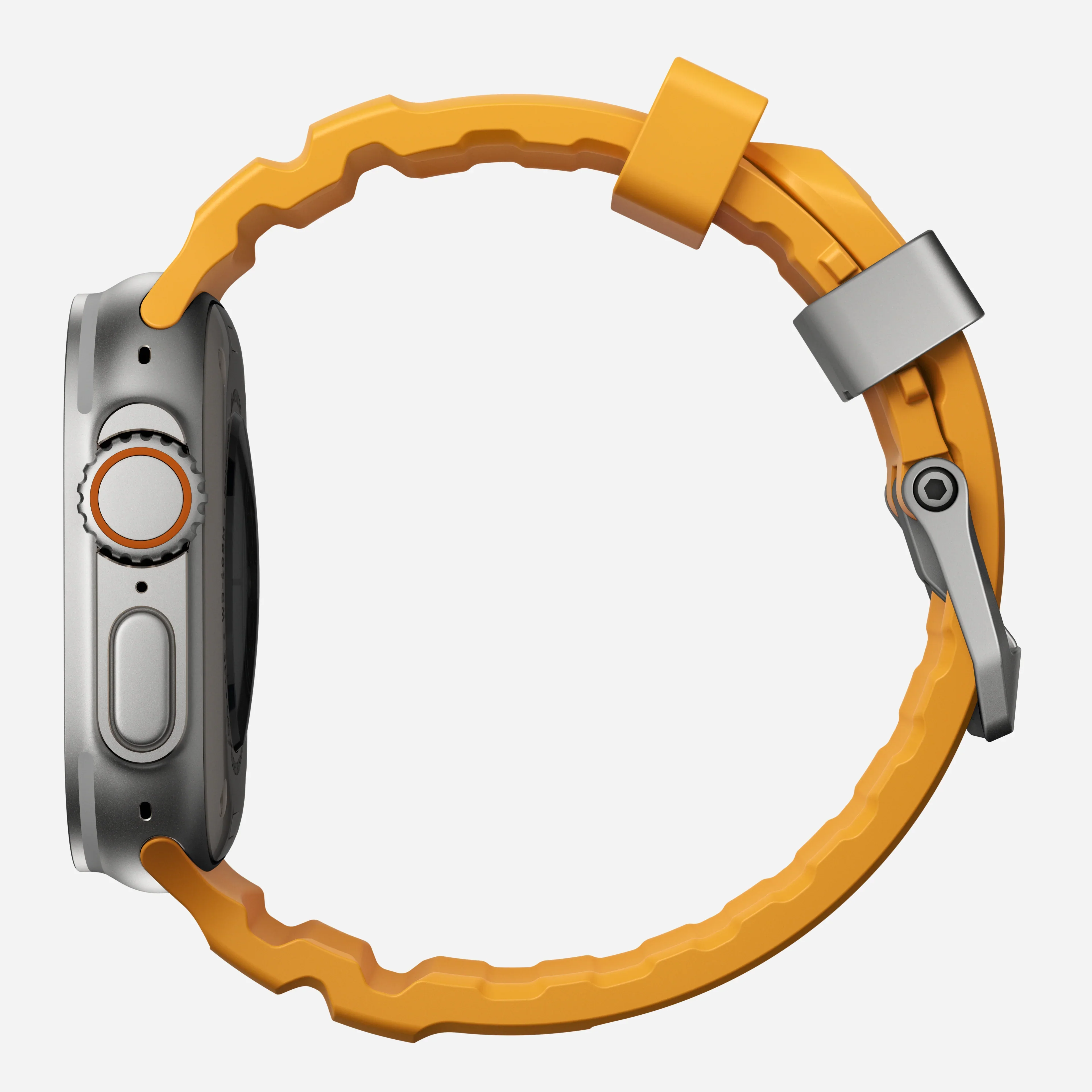 Nomad Rocky Point Band for Apple Watch 42-49 & Ultra 1 - 3 - Sol Yellow (Natural Hardware) - Image 5